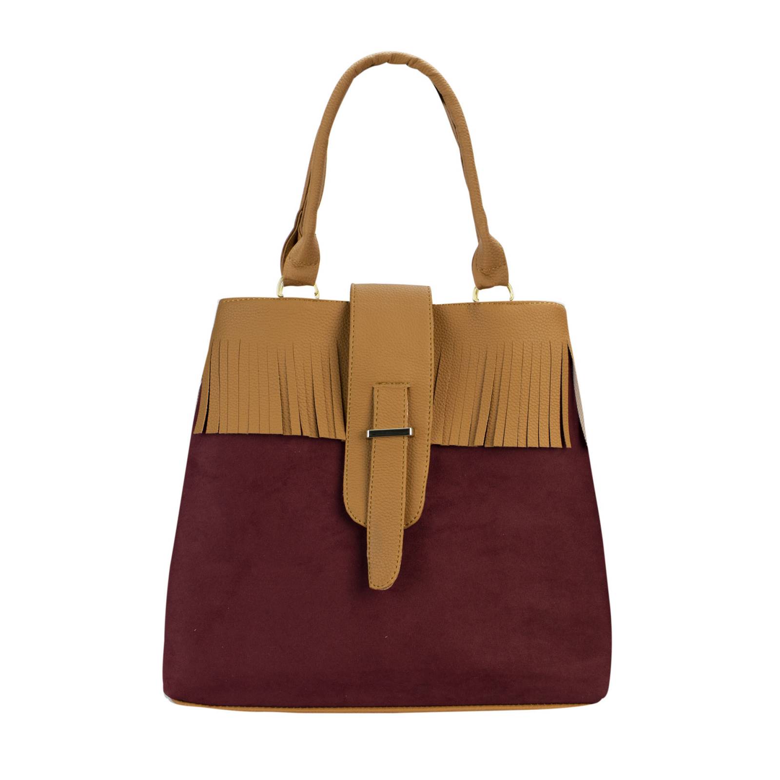 Bolsa Para Dama Vino Durazno Sintético Arcelia Nueva Imagen.