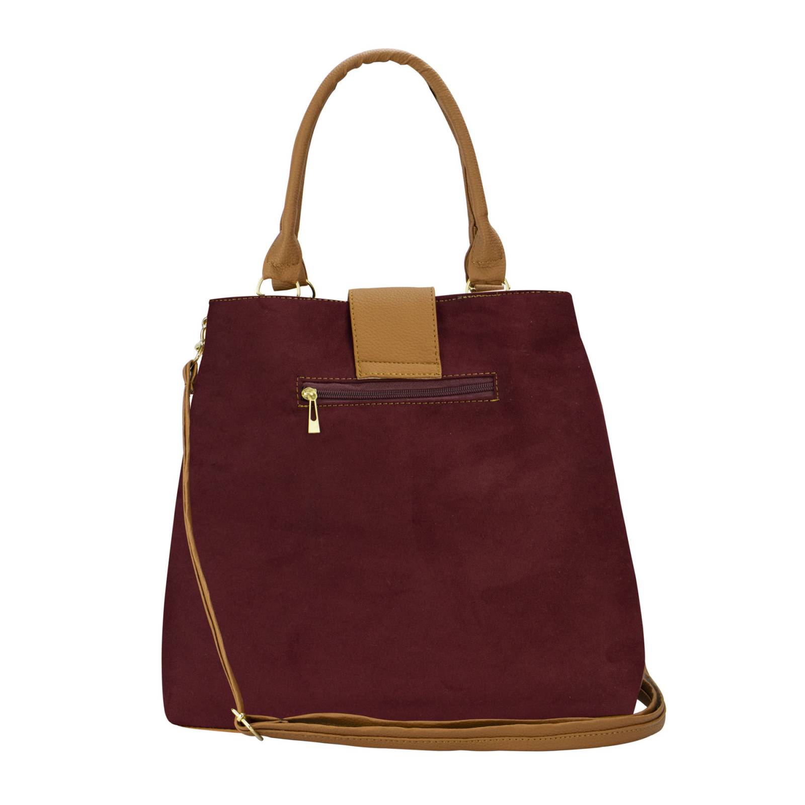 Bolsa Para Dama Vino Durazno Sintético Arcelia Nueva Imagen.