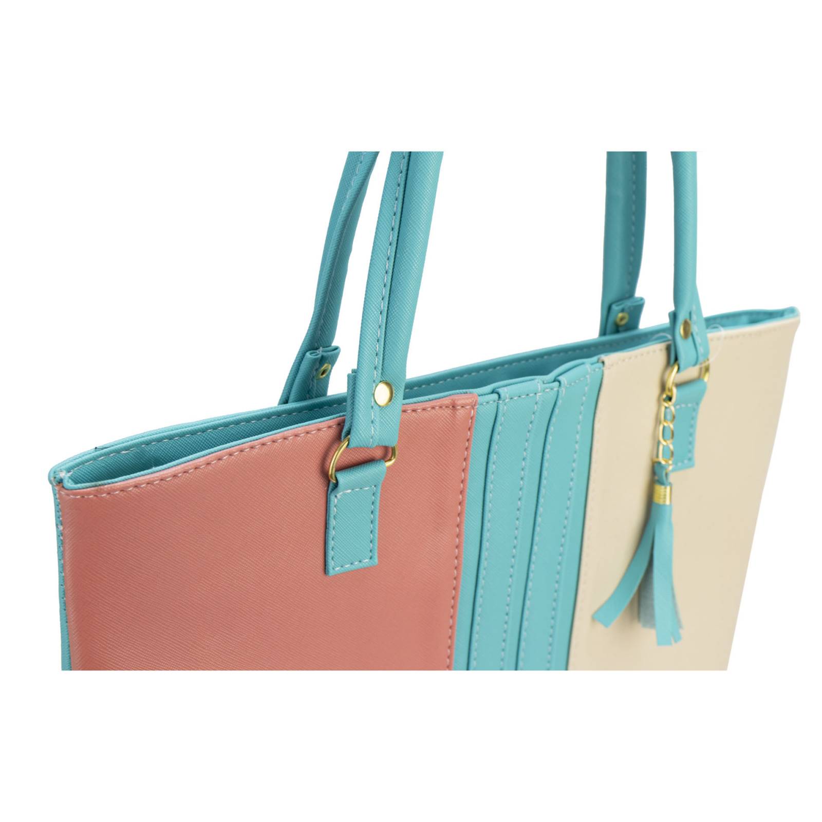 Bolsa Para Dama Aqua Dapra Coral Sintético Manuela Nueva Imagen.