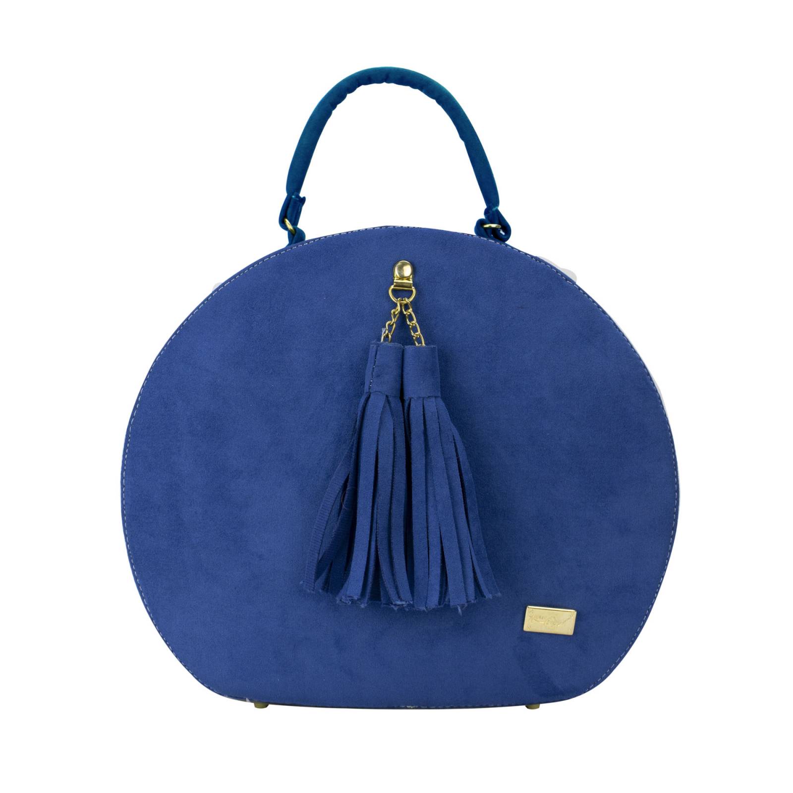 Bolsa Para Dama Azul Rey Durazno Triangulos Sintético Jackie Nueva Imagen.