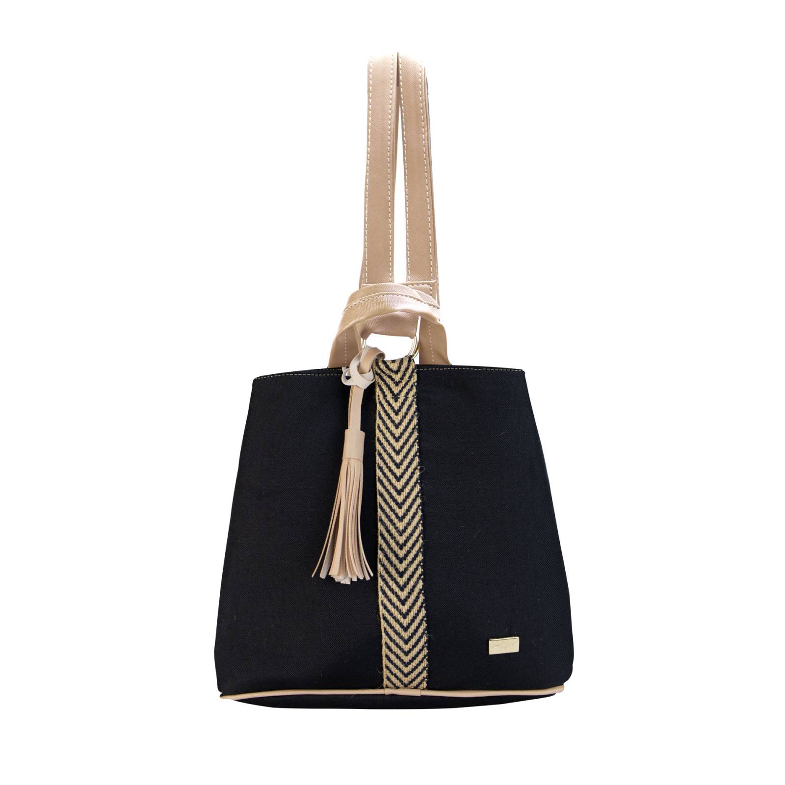 Mochila Para Dama Negro Curri Yute Flechas Sintético Tamara Nueva Imagen.