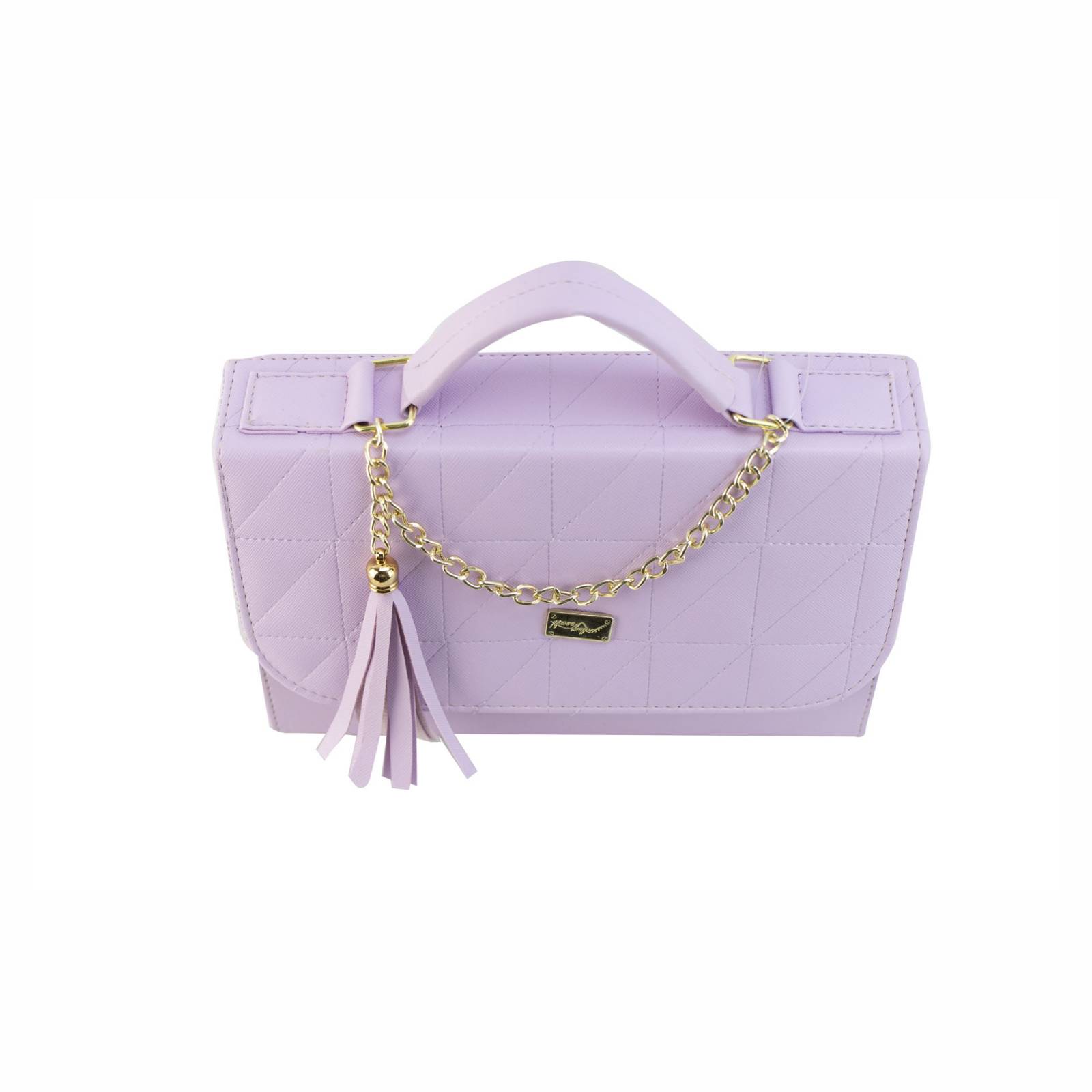 Bolso Para Mujer Lila Dapra Triangulos Sintetico Magda Nueva Imagen