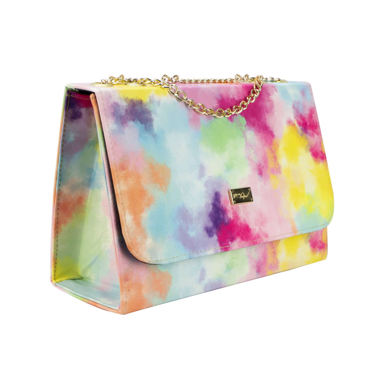 Bolso Para Mujer Multicolor Acuarela Sintetico Magda Nueva Imagen