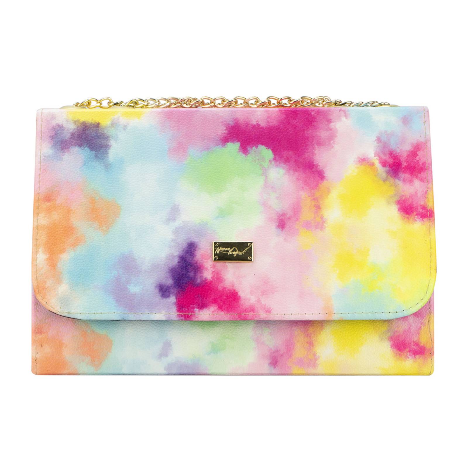 Bolso Para Mujer Multicolor Acuarela Sintetico Magda Nueva Imagen