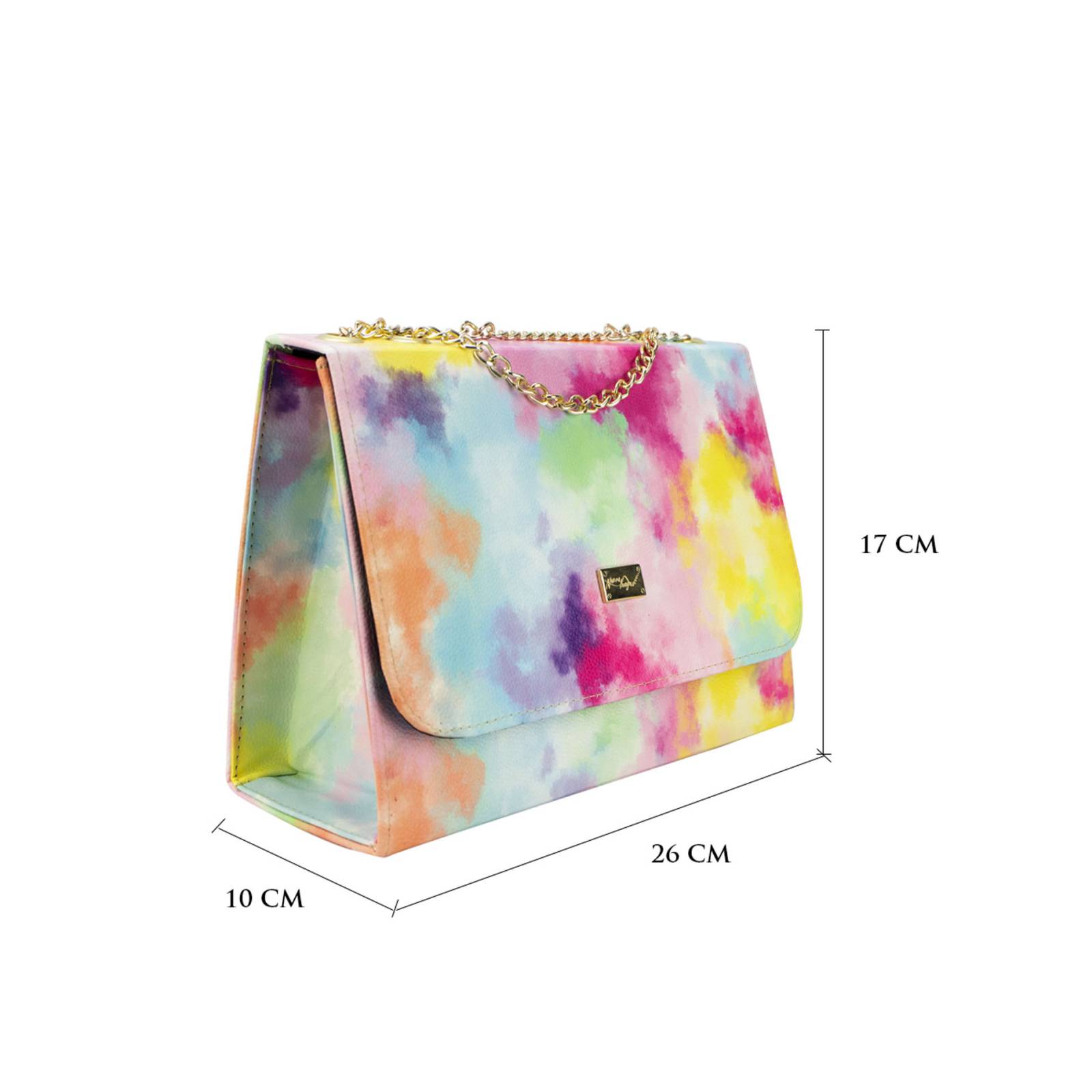 Bolso Para Mujer Multicolor Acuarela Sintetico Magda Nueva Imagen