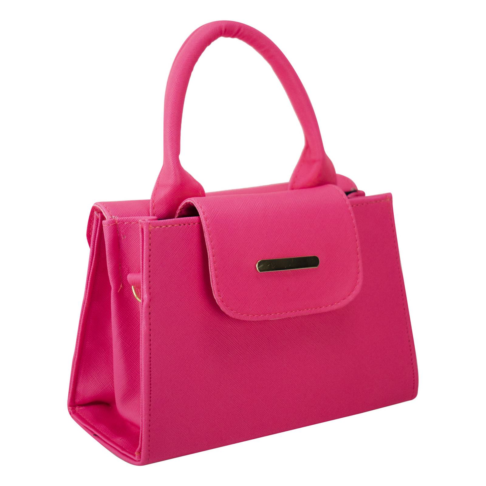 Bolso Para Mujer Rosa Neón Dapra Sintetico Poly Nueva Imagen