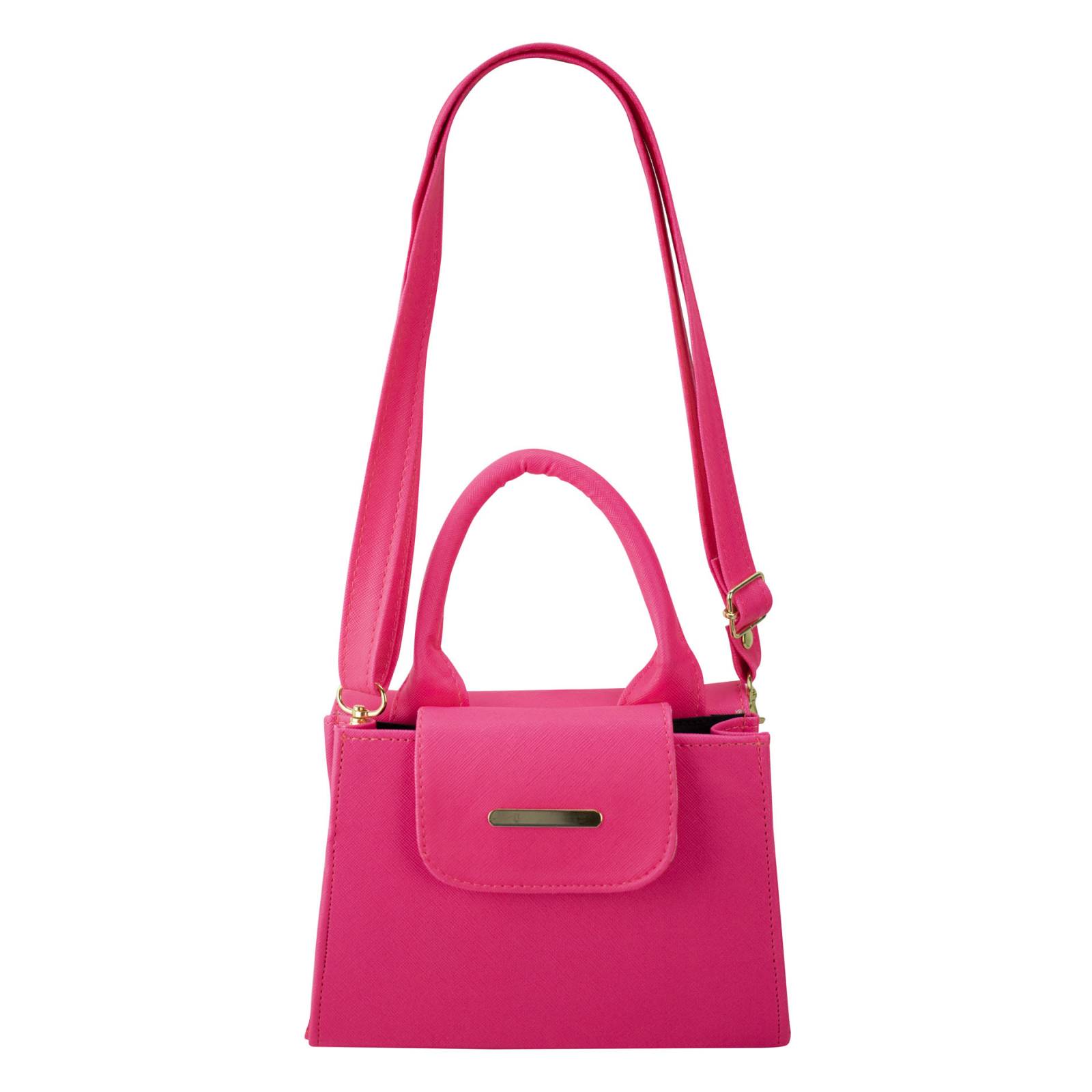 Bolso Para Mujer Rosa Neón Dapra Sintetico Poly Nueva Imagen