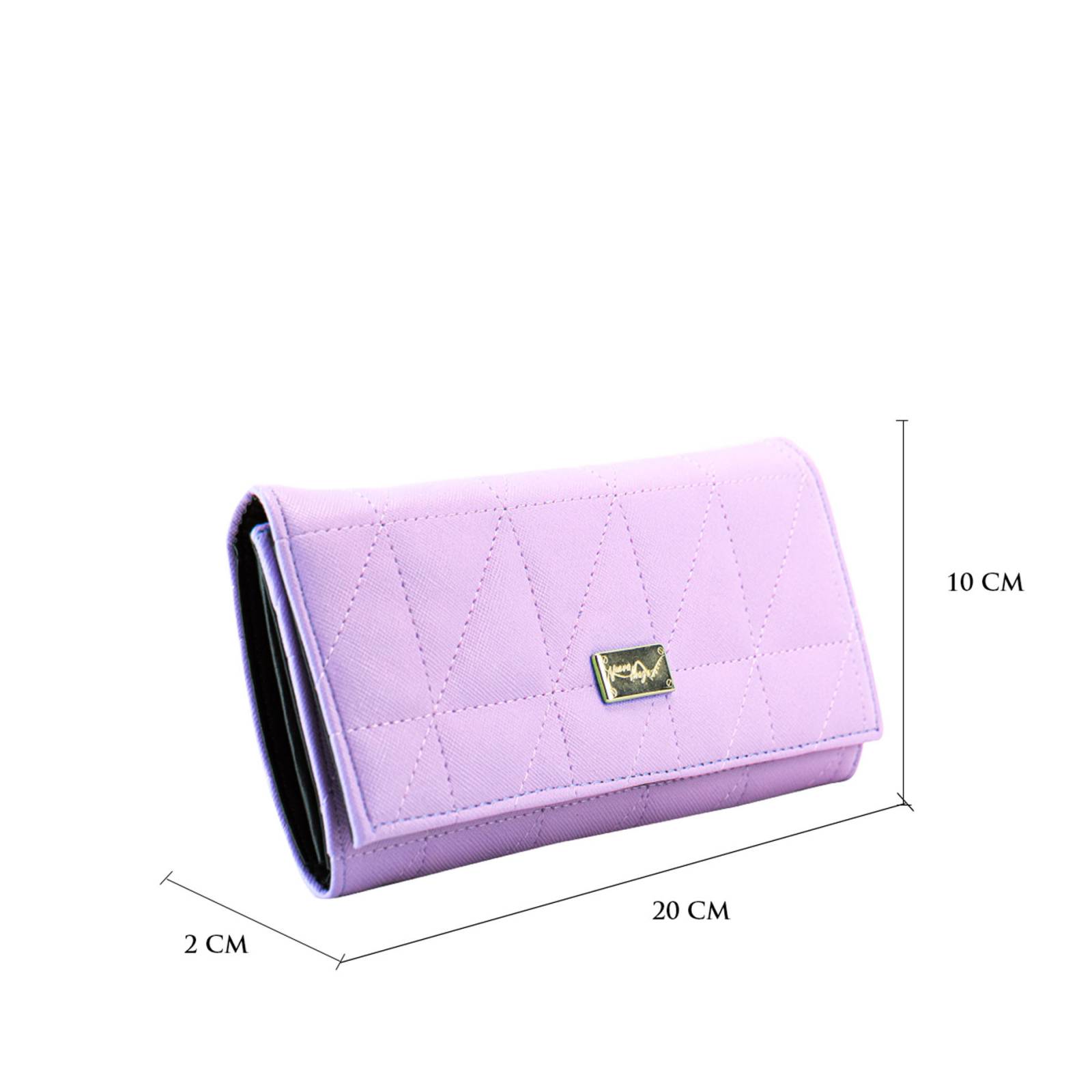 Cartera Para Mujer Lila Dapra Triangulos Sintetico Est.2 Nueva Imagen