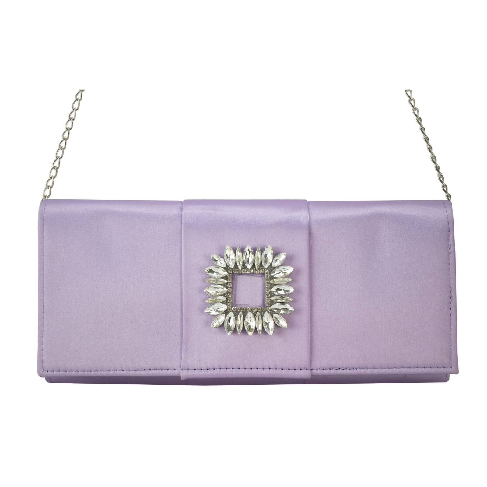 Cartera Para Mujer Lavanda Shantung Piedra Sintetico Shantal Nueva Imagen