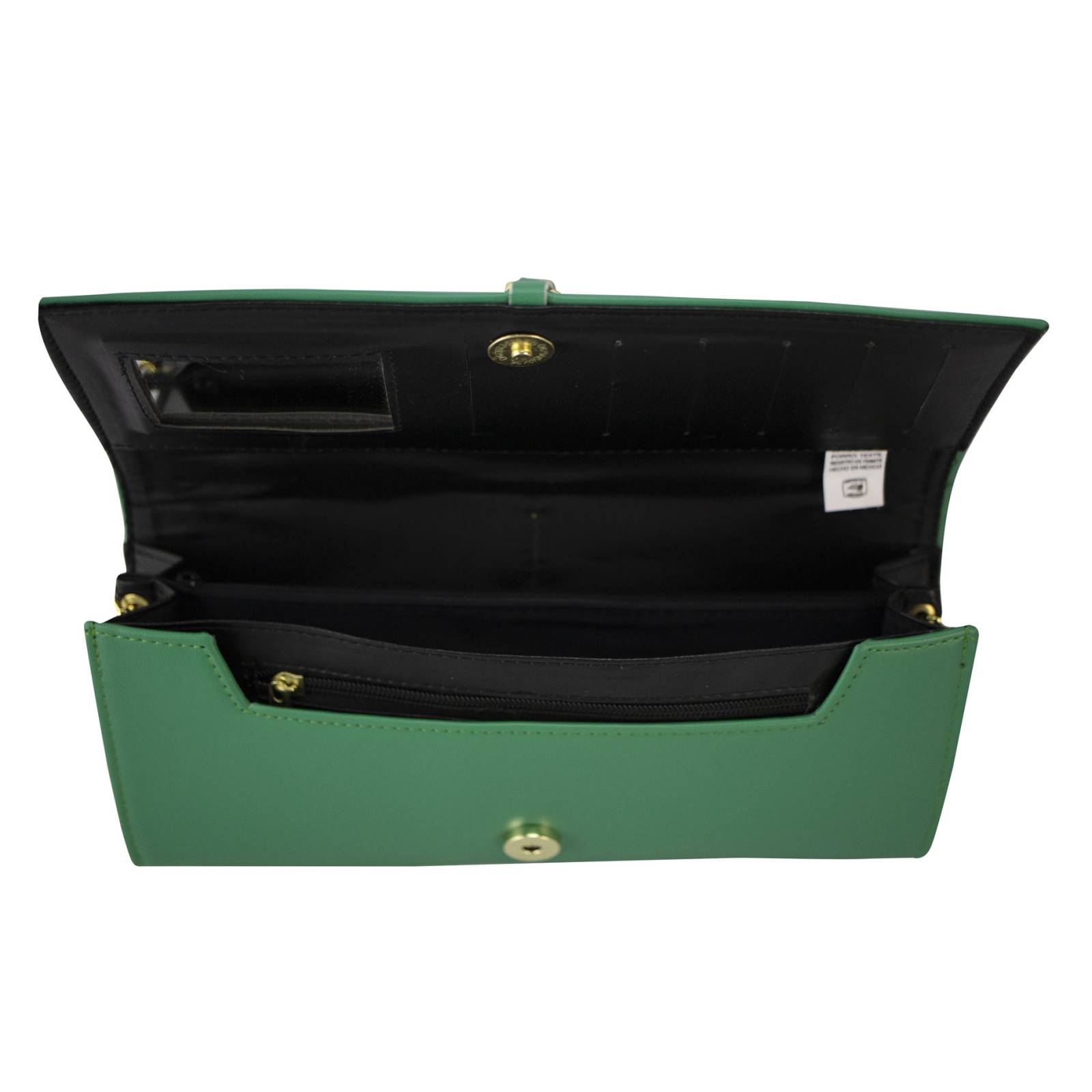 Cartera Para Mujer Esmeralda Cabra Cadena Sintetico Shantal Nueva Imagen