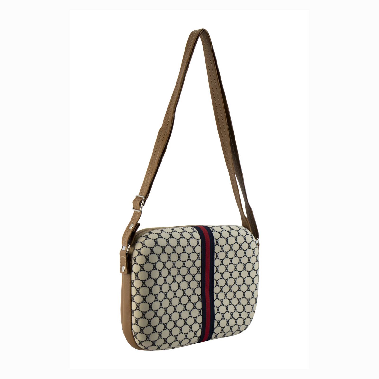 Mariconera Para Mujer Beige Gg Cinta Marino Sintetico Wanda Nueva Imagen