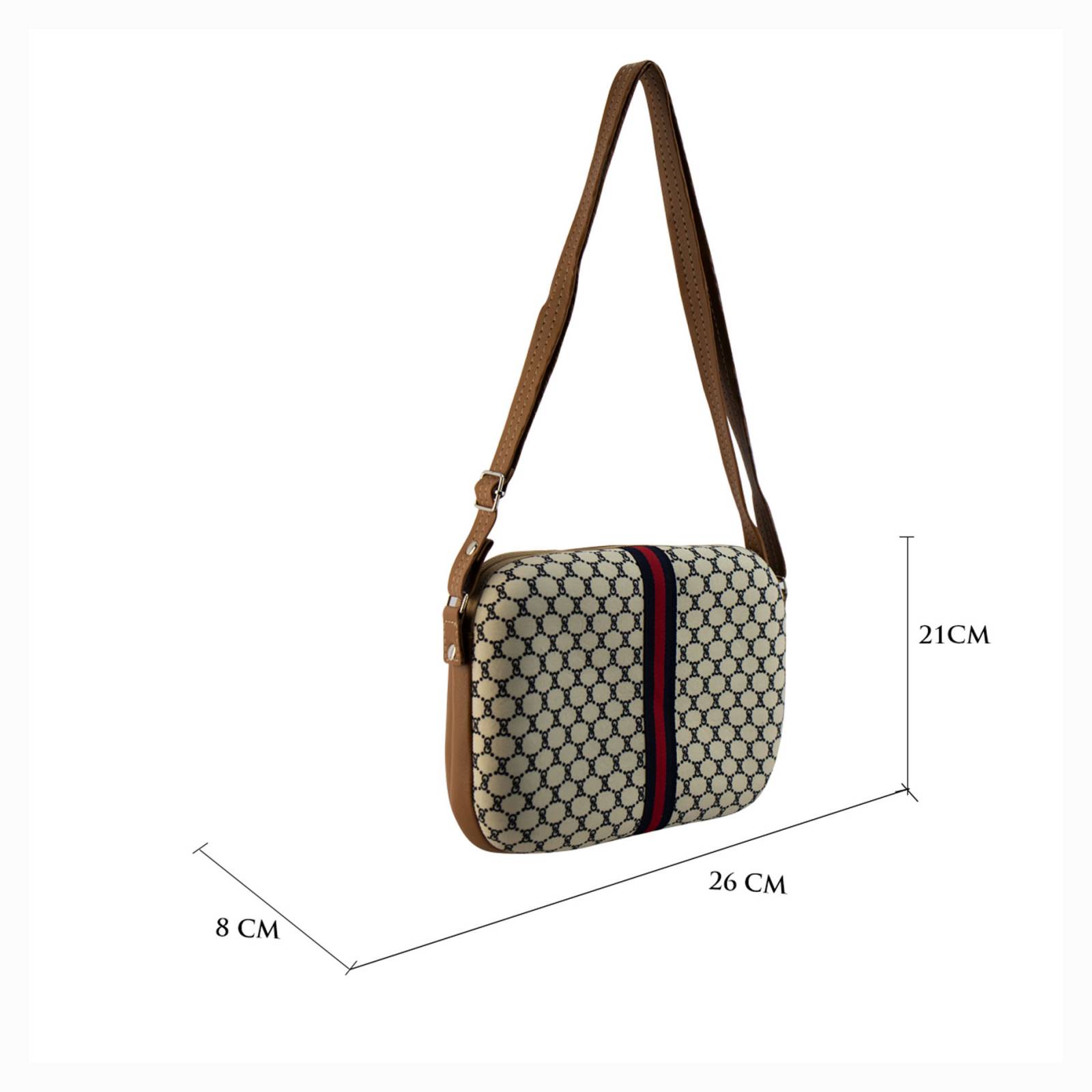 Mariconera Para Mujer Beige Gg Cinta Marino Sintetico Wanda Nueva Imagen