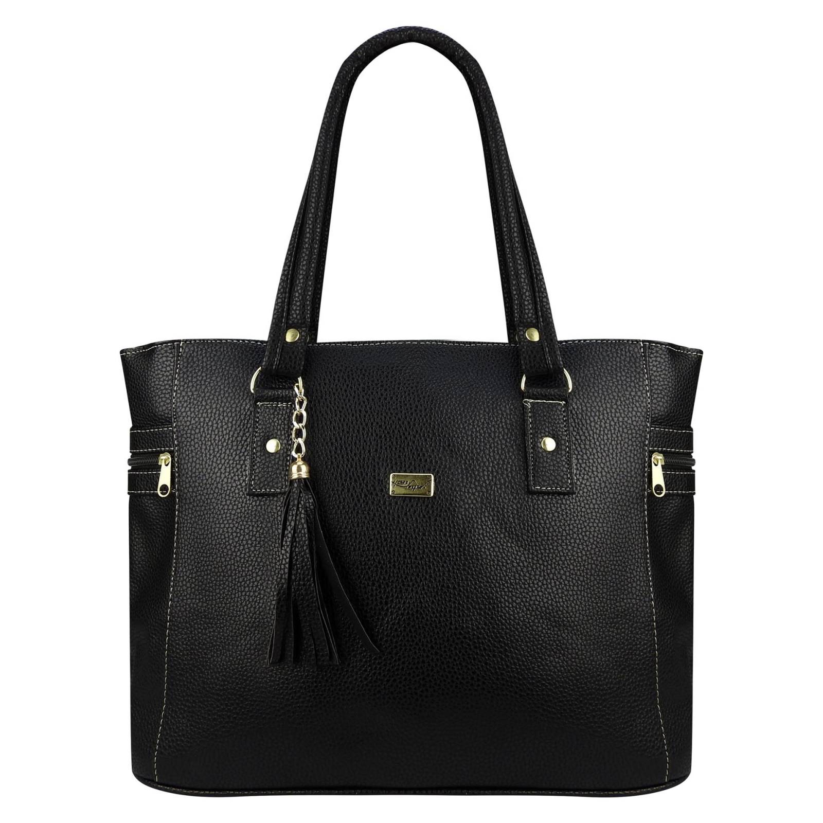 Bolsa Para Mujer Negro Lichi Sintético Flor Nueva Imagen