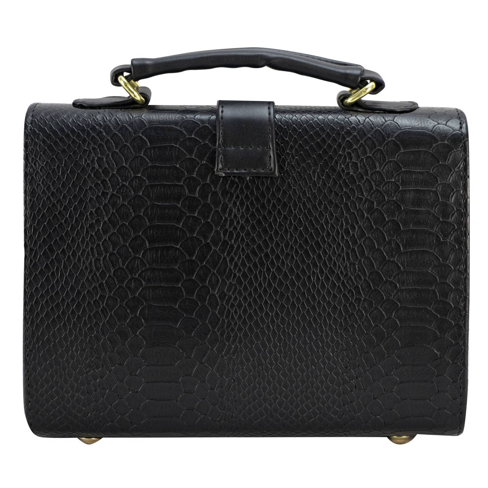 Bolso Para Dama Negro Piton Sintetico Dasha Nueva Imagen
