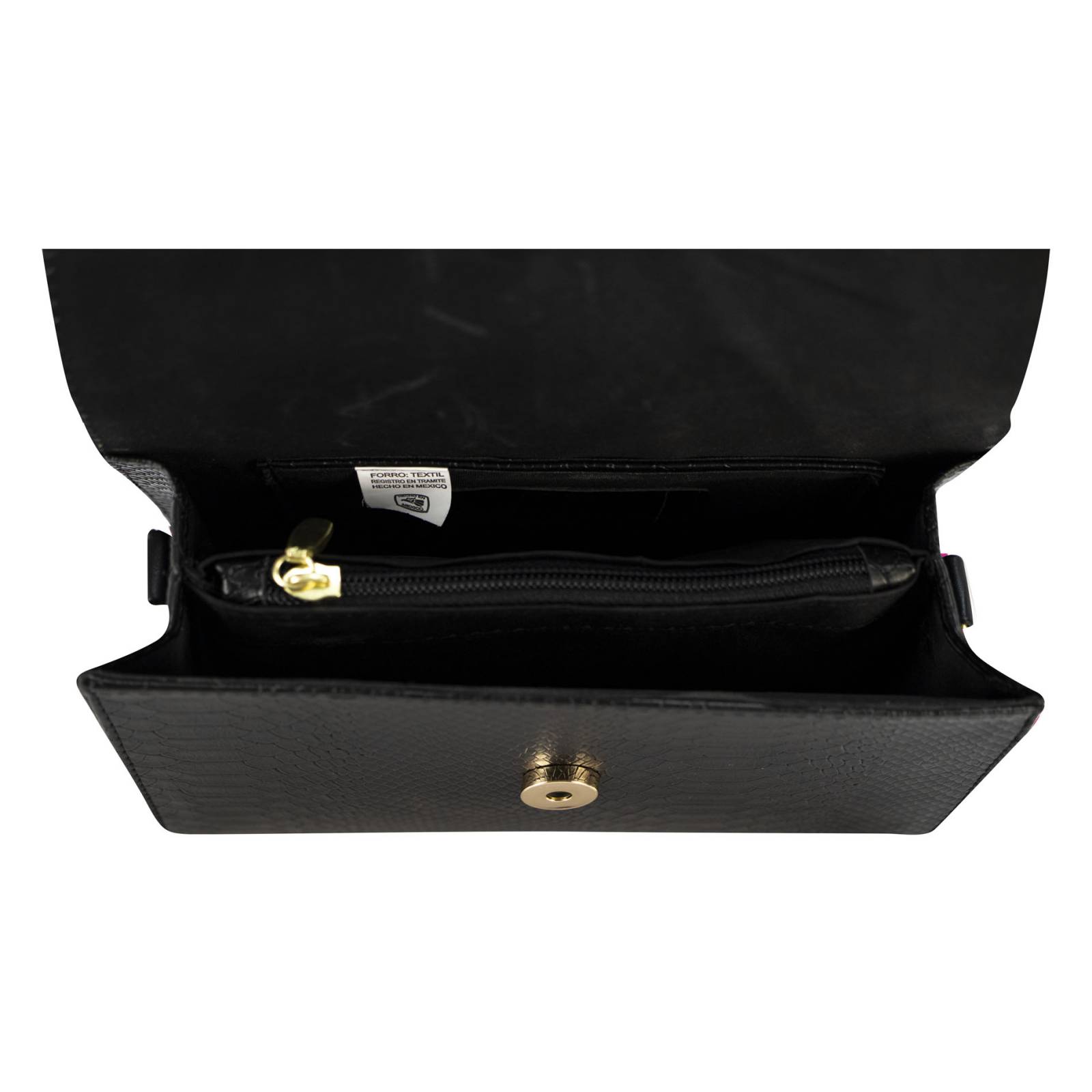 Bolso Para Dama Negro Piton Sintetico Dasha Nueva Imagen