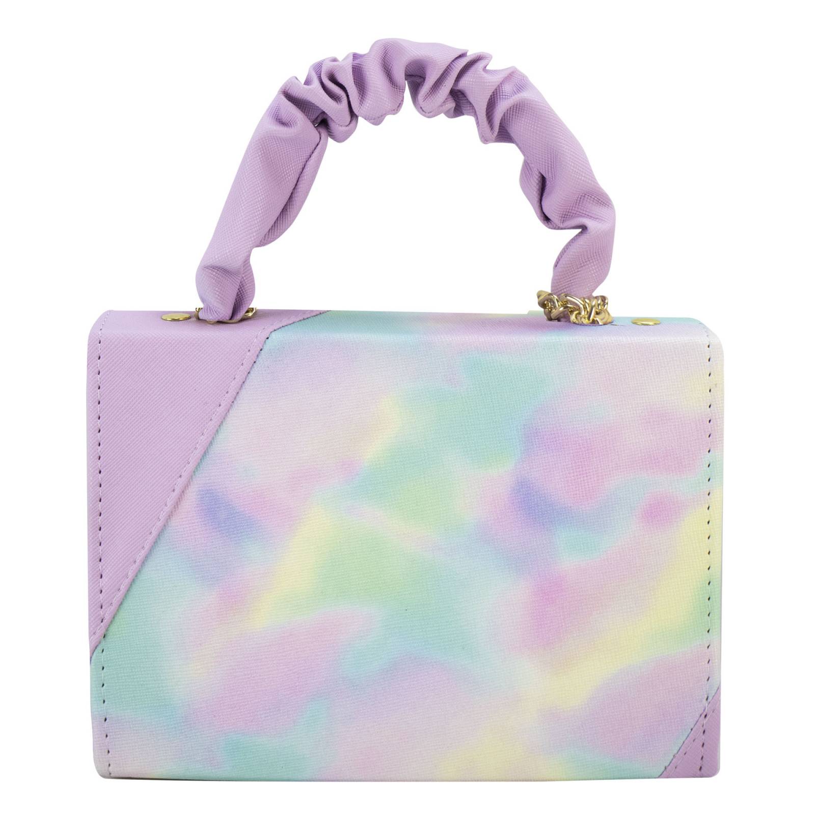 Bolso Para Niña Lila Arcoiris Sintetico Baby Greta Nueva Imagen