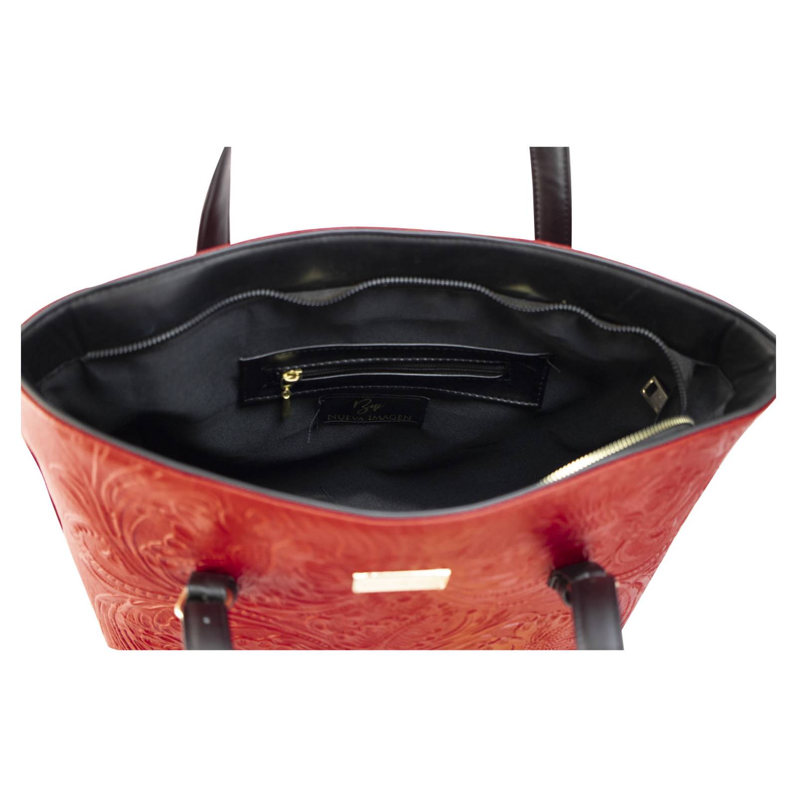 Bolso Para Dama Rojo Piel Grabado Piel Felix Nueva Imagen