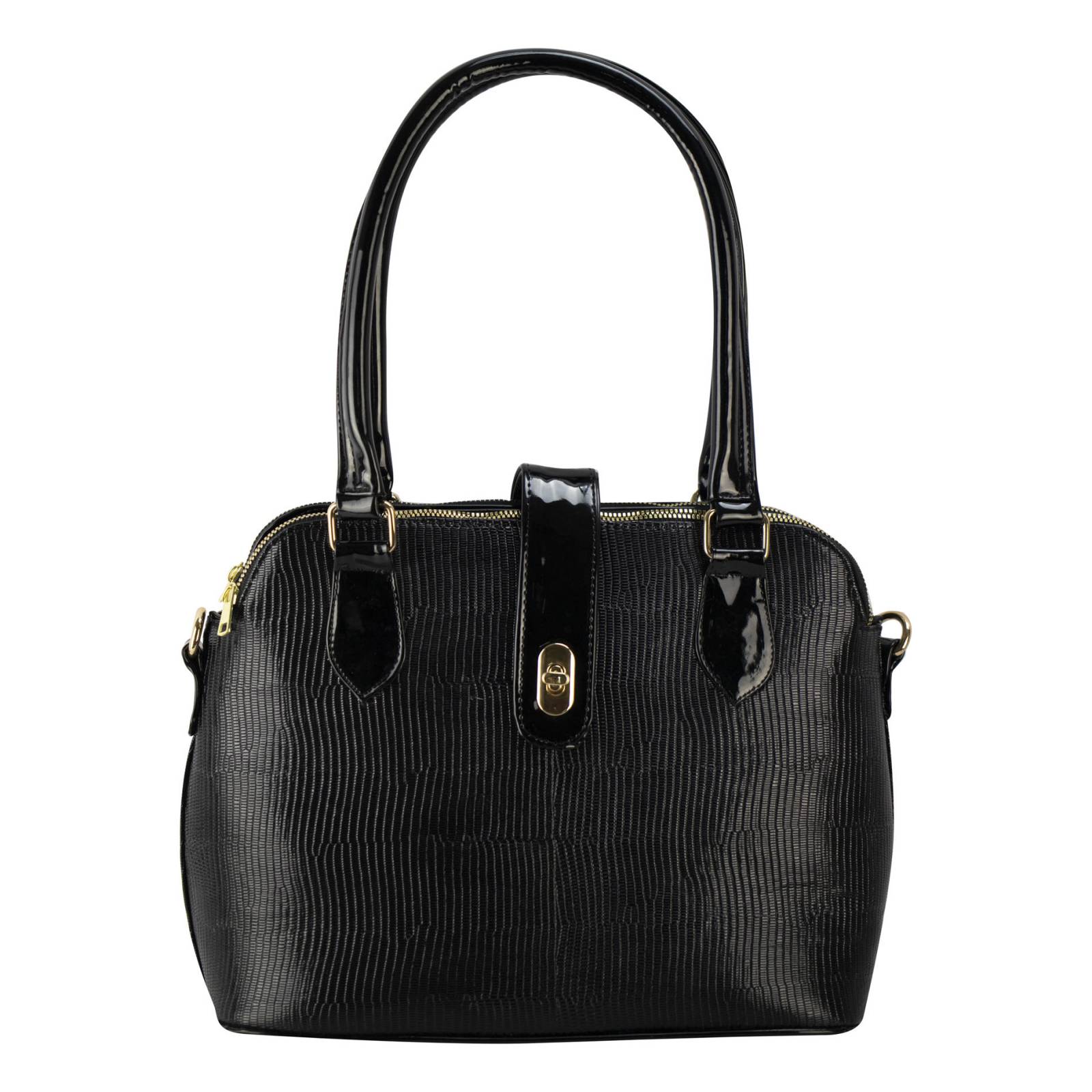 Bolso Para Dama Negro Armadillo Sintetico Raissa Nueva Imagen