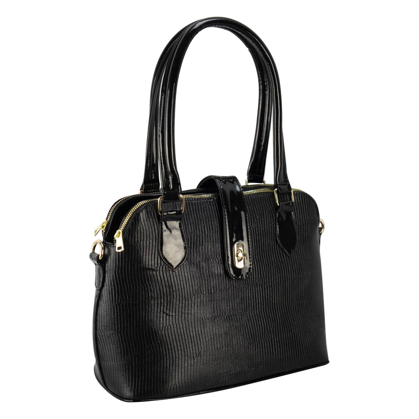 Bolso Para Dama Negro Armadillo Sintetico Raissa Nueva Imagen