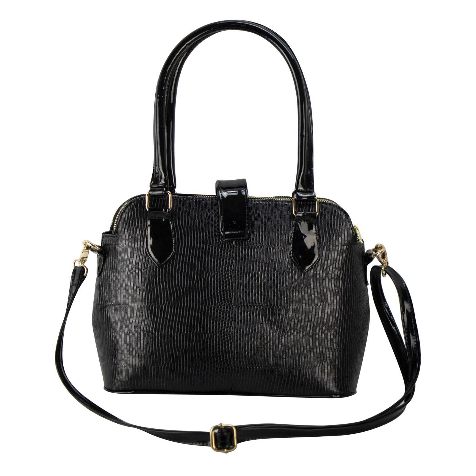 Bolso Para Dama Negro Armadillo Sintetico Raissa Nueva Imagen