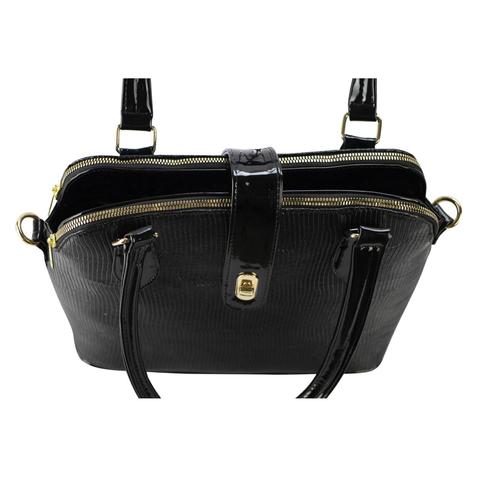 Bolso Para Dama Negro Armadillo Sintetico Raissa Nueva Imagen