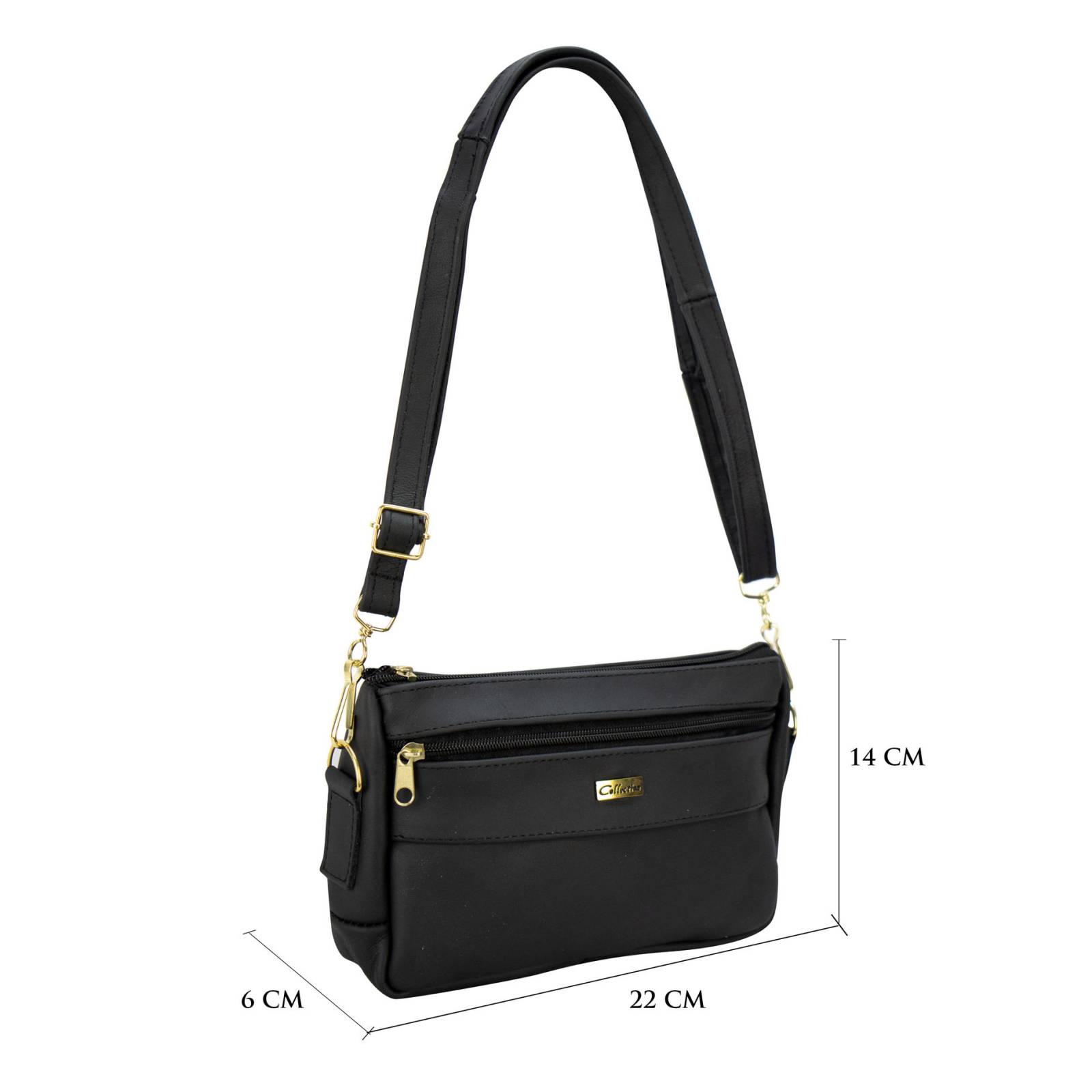 Mariconera Para Dama Negro Piel Piel Aracely Nueva Imagen