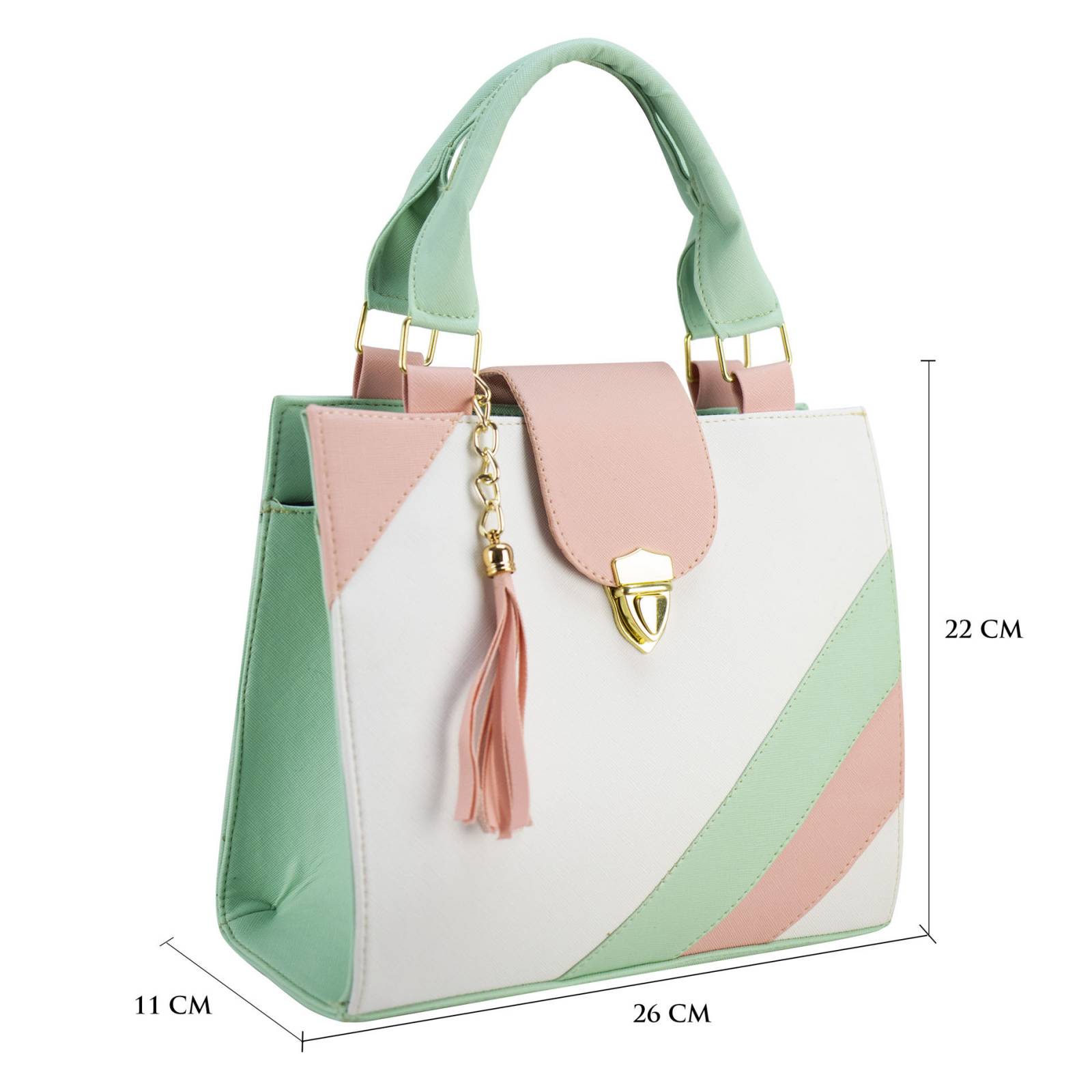 Bolso Para Dama Menta Dapra Blanco Sintetico Melanie Nueva Imagen