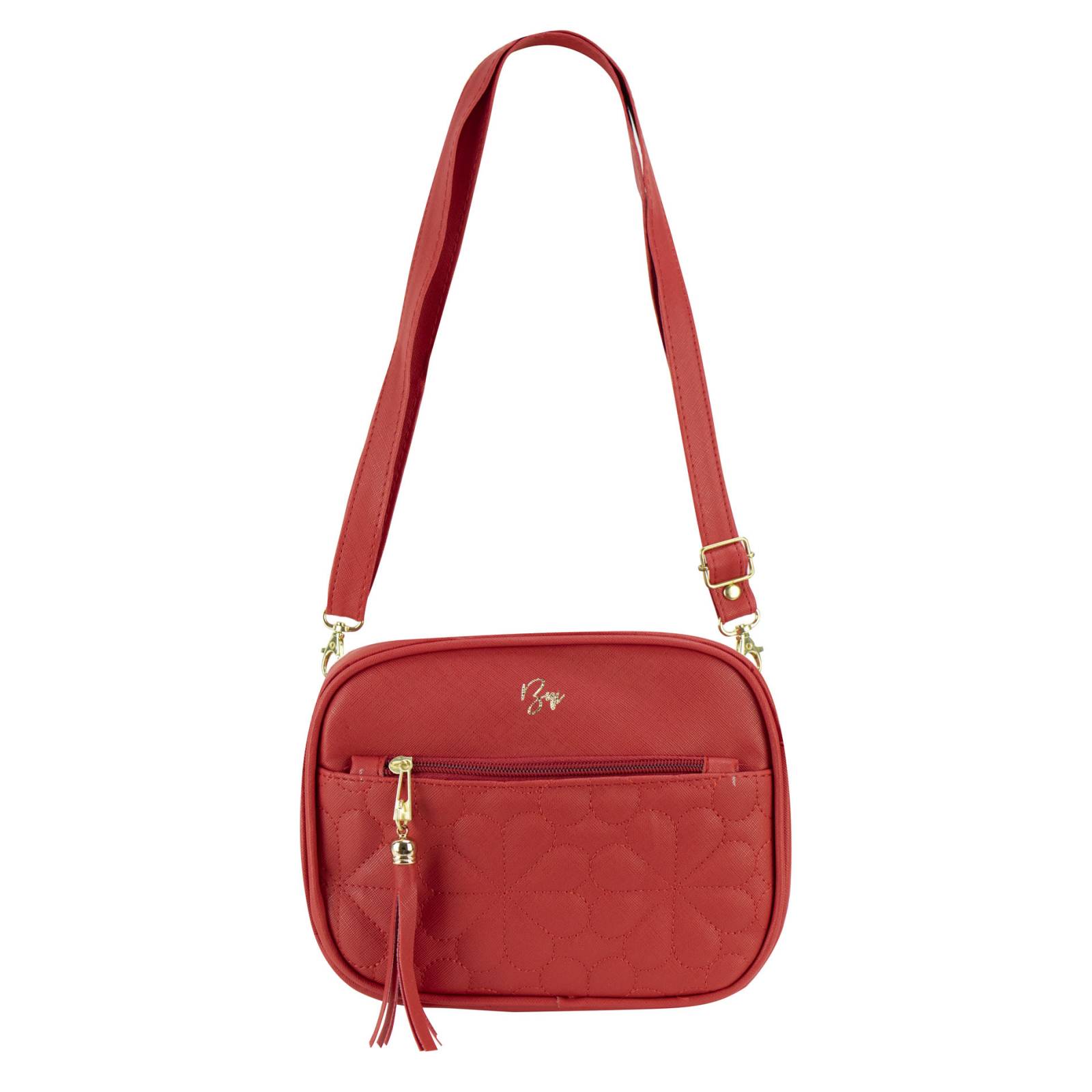 Mariconera Para Dama Rojo Dapra Flor Sintetico Nereida Nueva Imagen