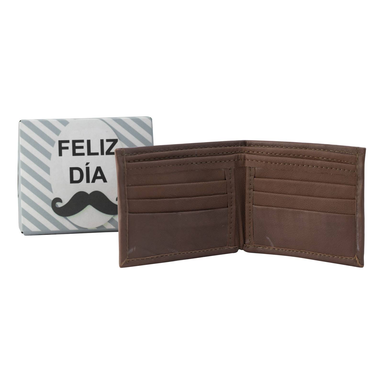 Cartera Para Hombre Café Piel Piel Donovan Nueva Imagen