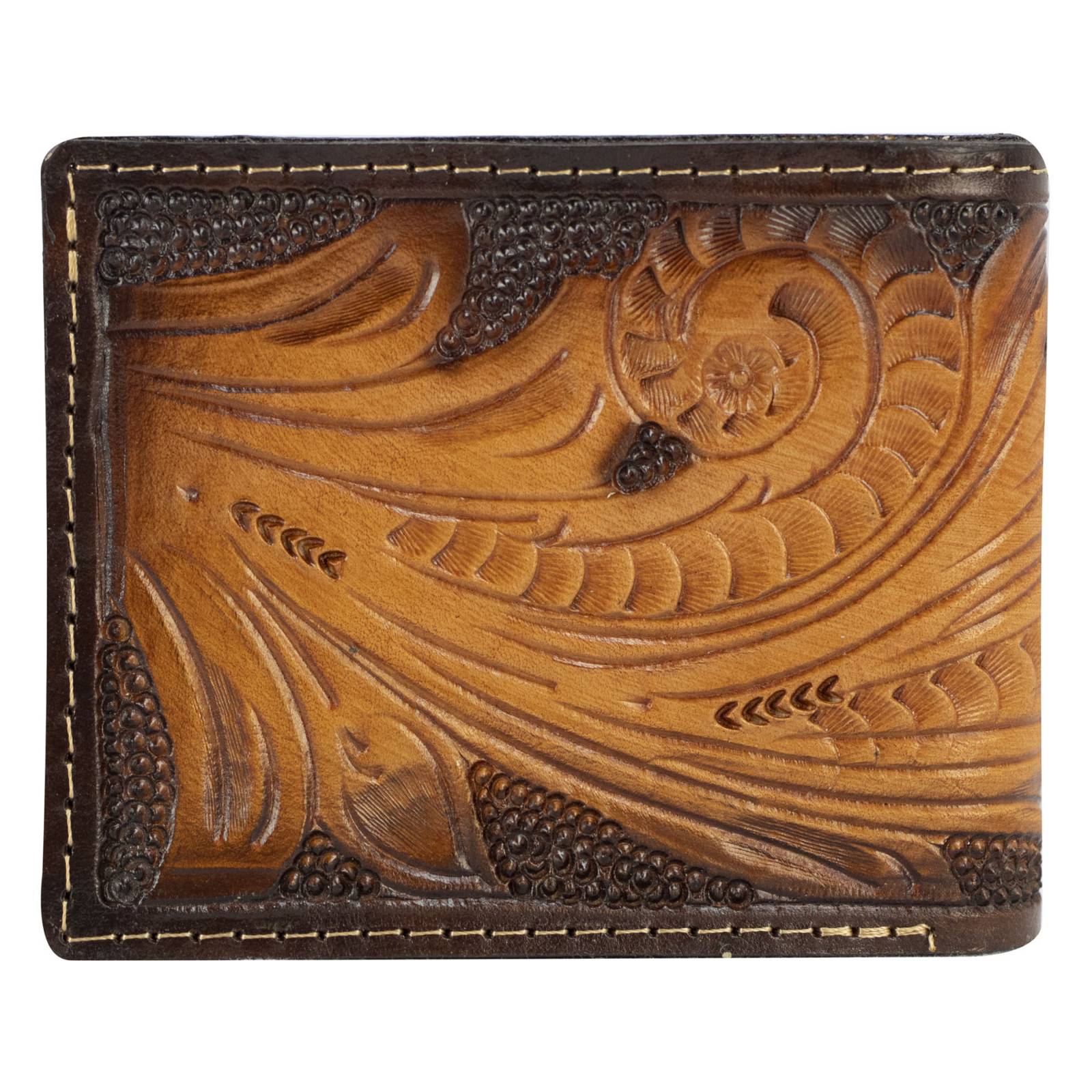 Cartera Para Caballero Café Piel Cincelada Cruz Piel  Nicolás Nueva Imagen