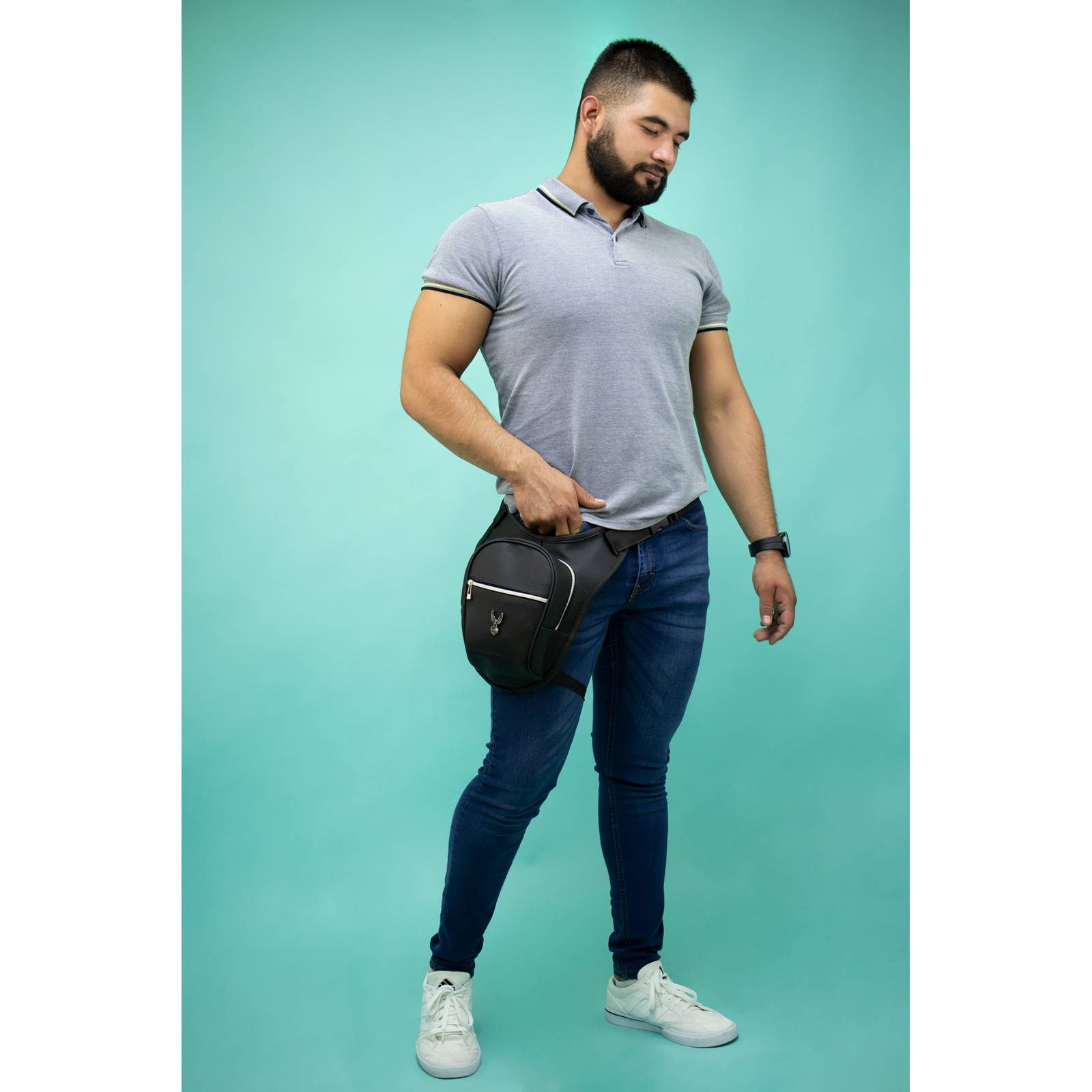 Piernera Para Caballero Negro Torino Sintetico Ulises Nueva Imagen