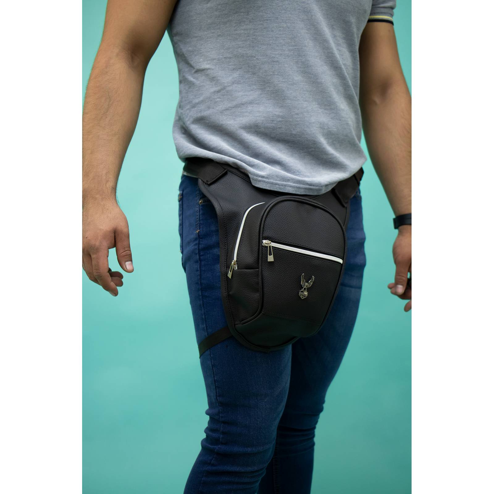 Piernera Para Caballero Negro Torino Sintetico Ulises Nueva Imagen