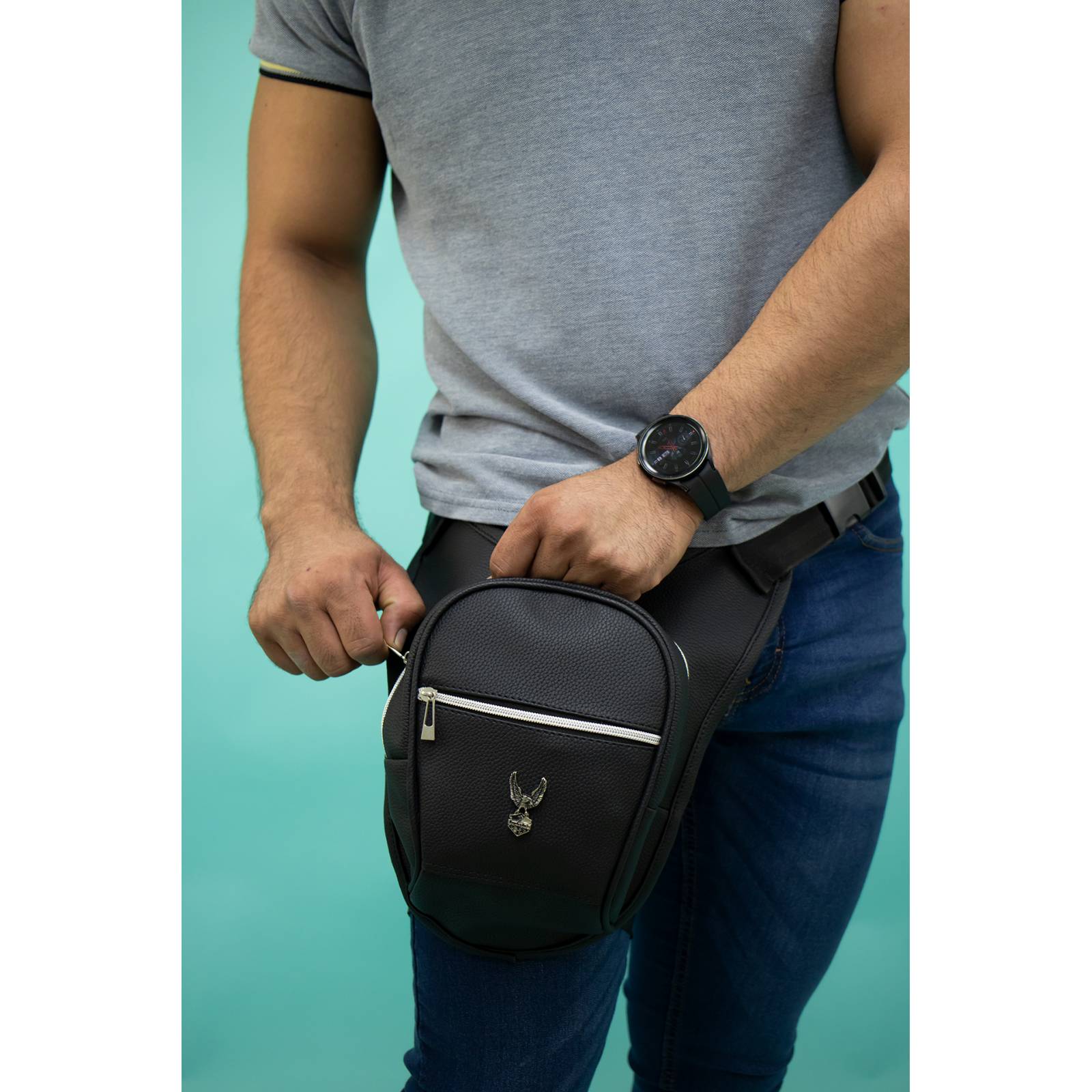 Piernera Para Caballero Negro Torino Sintetico Ulises Nueva Imagen