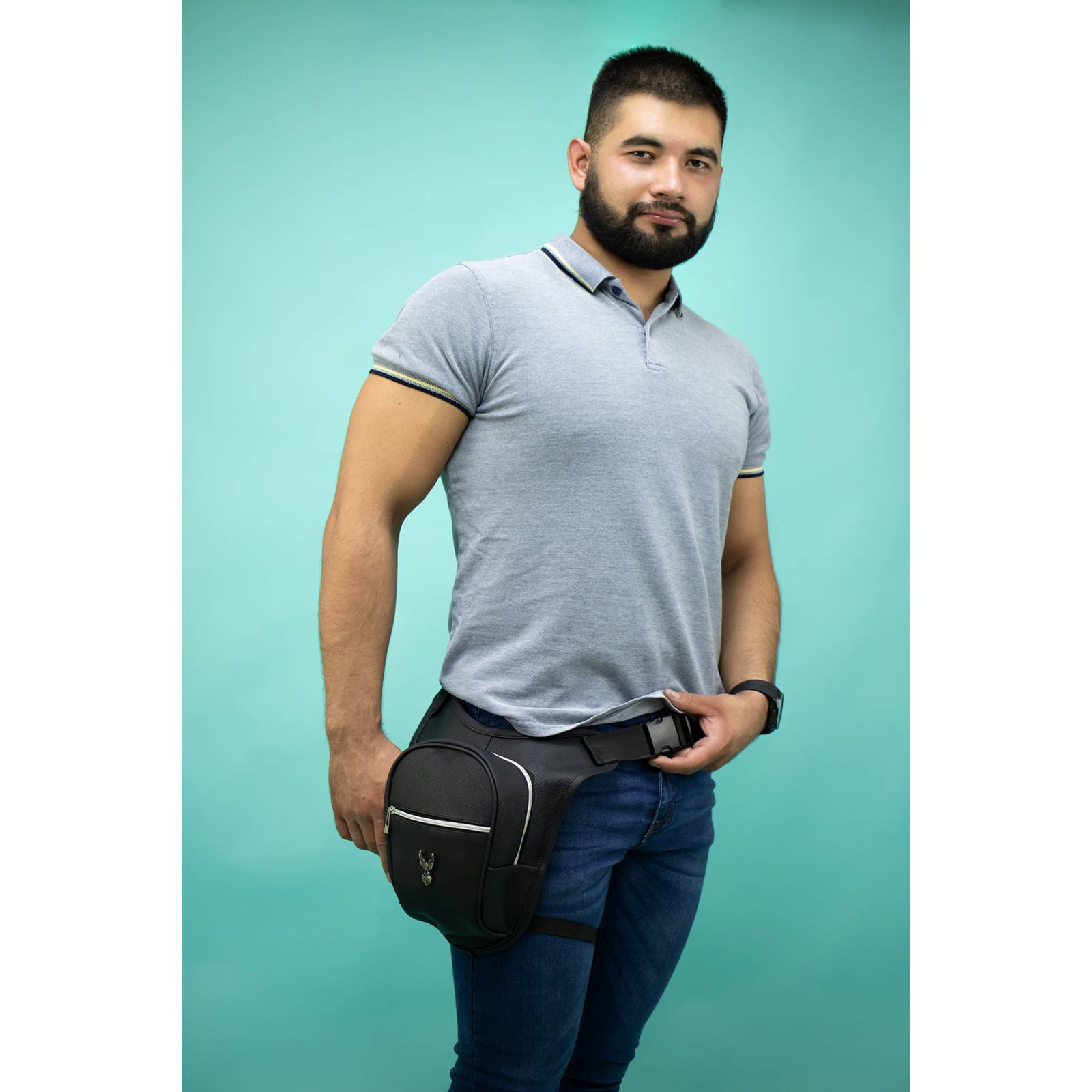 Piernera Para Caballero Negro Torino Sintetico Ulises Nueva Imagen