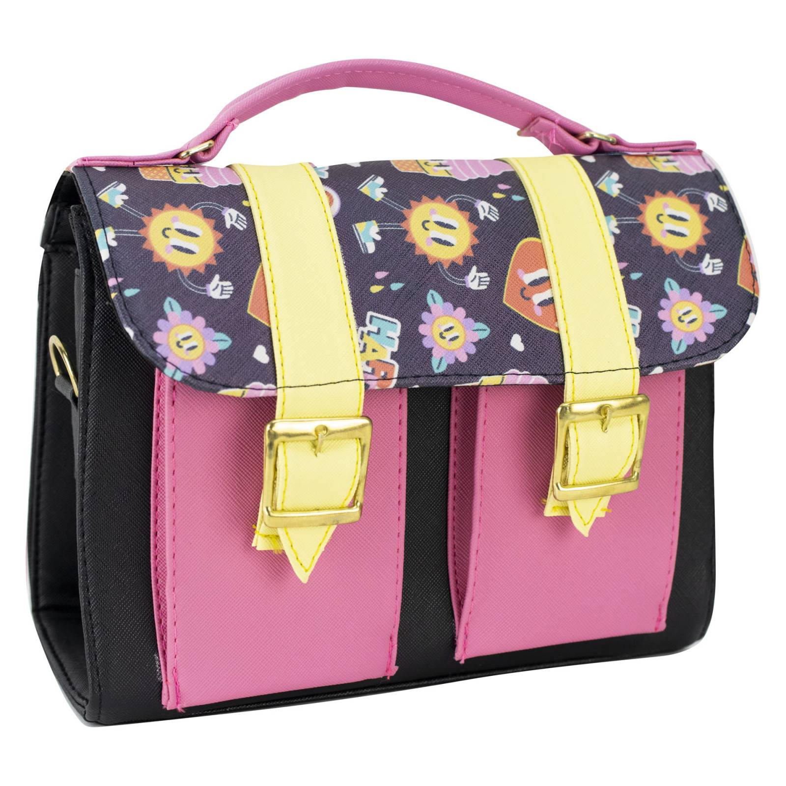 Mochila Para Niña Negro Ice Cream Rosa Sintetico Mini Merlina Nueva Imagen