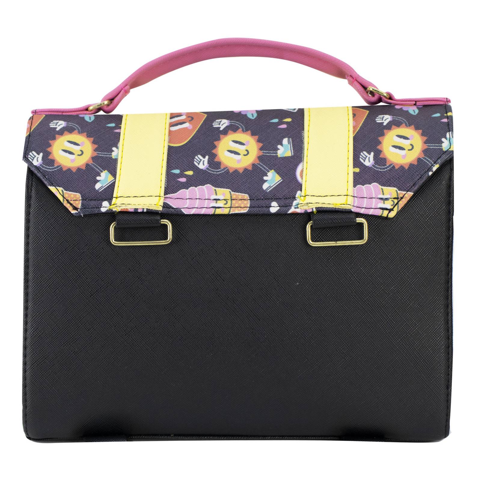 Mochila Para Niña Negro Ice Cream Rosa Sintetico Mini Merlina Nueva Imagen