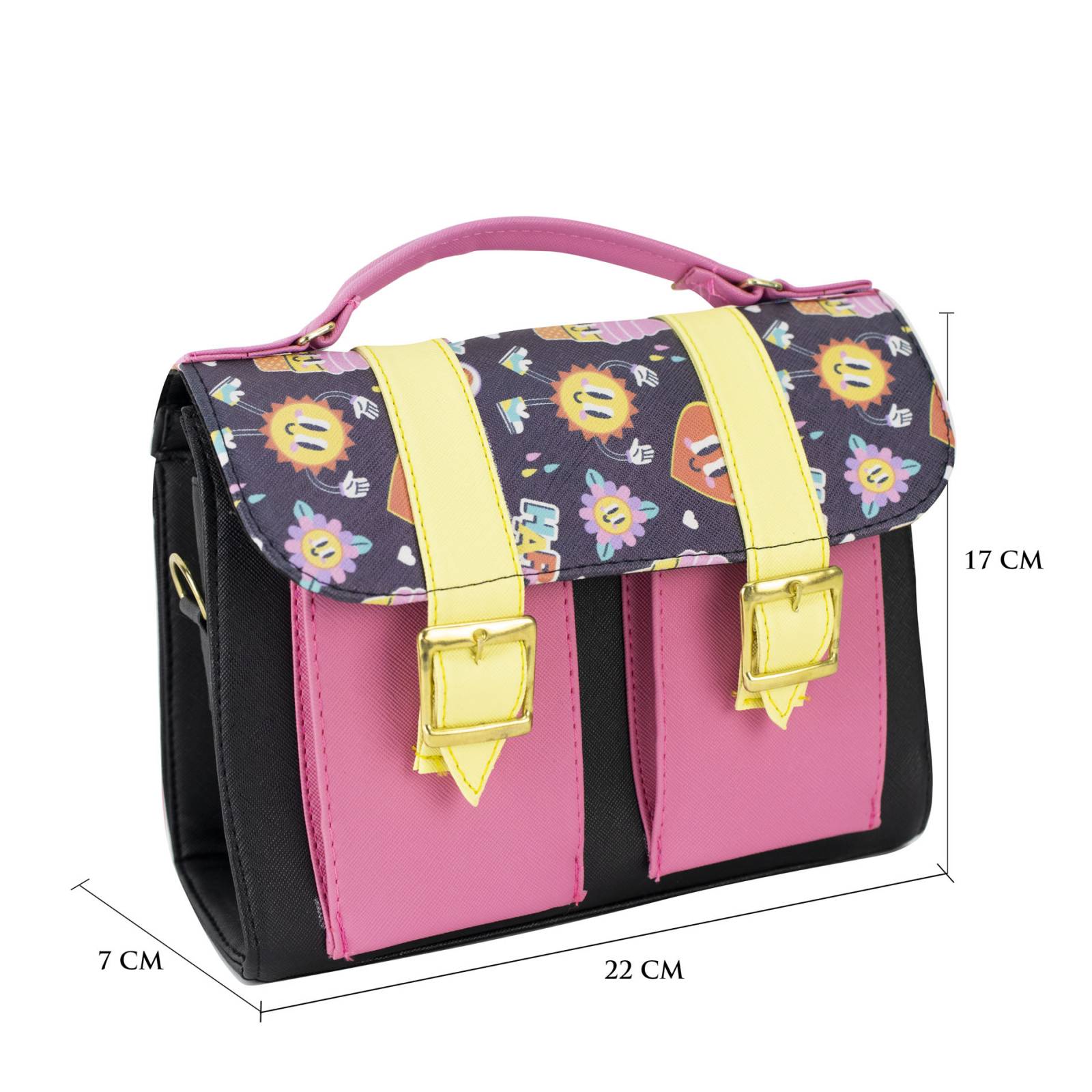 Mochila Para Niña Negro Ice Cream Rosa Sintetico Mini Merlina Nueva Imagen