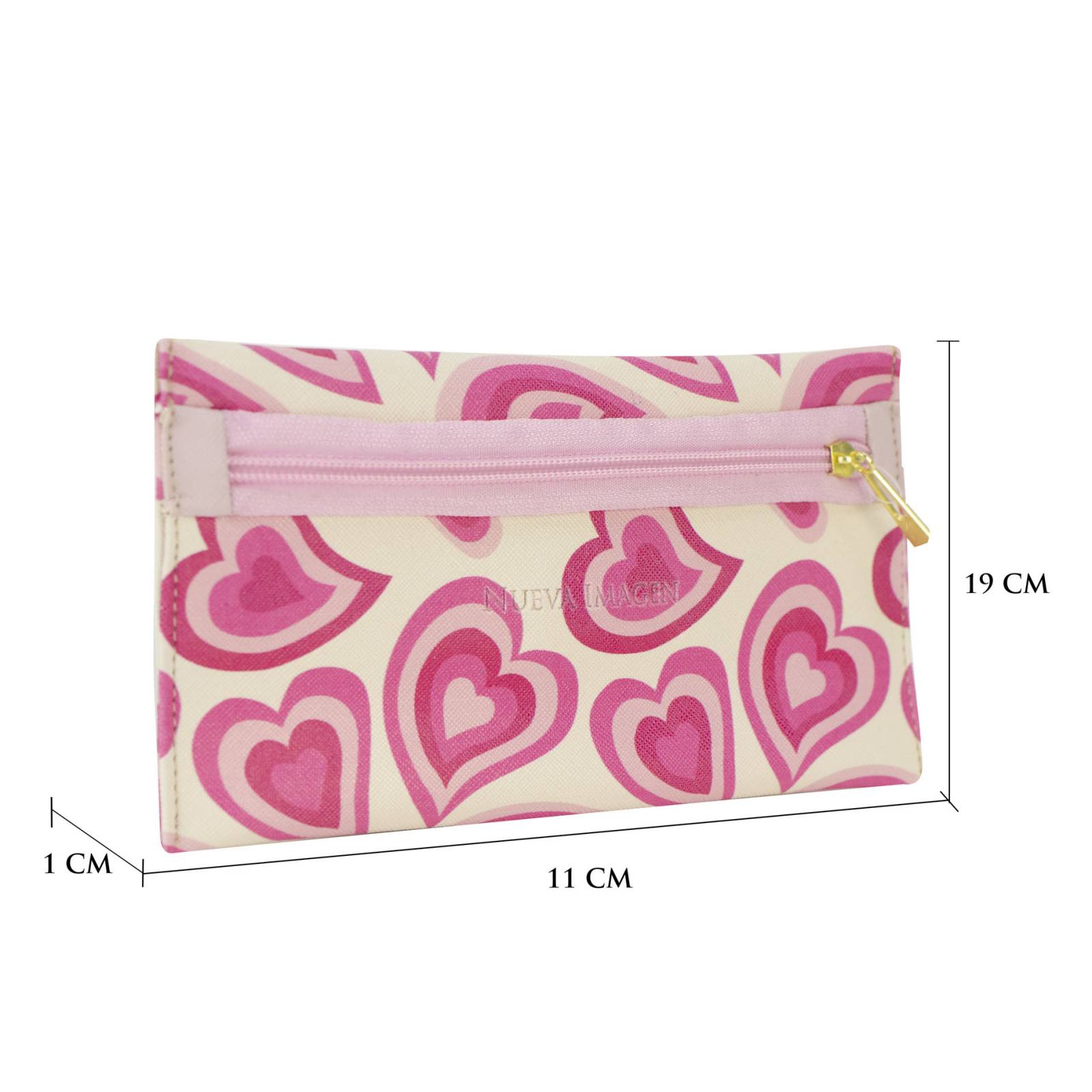 Lapicera Para Dama Rosa Corazón Retro Sintetico Berny Nueva Imagen