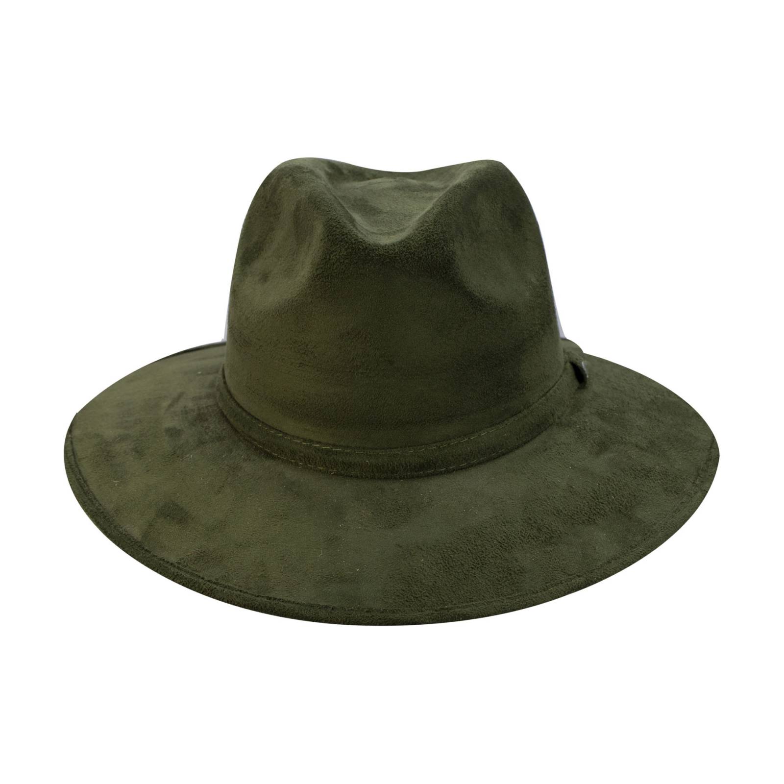 Sombrero Unisex Verde Olivo Gamuzina Gamuza Sintética Indiana L Nueva Imagen