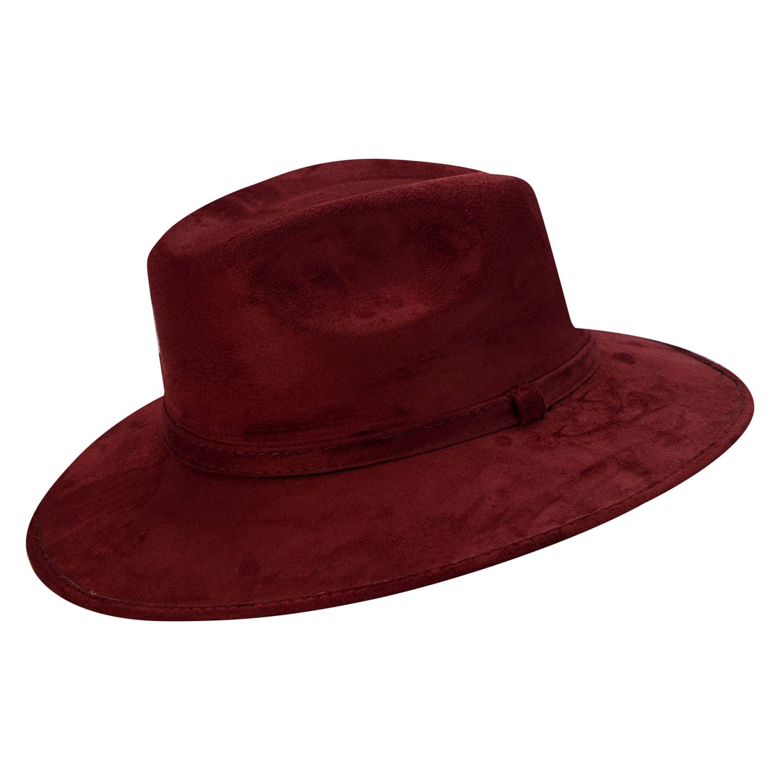 Sombrero Unisex Vino Gamuzina Gamuza Sintética Indiana M  Nueva Imagen