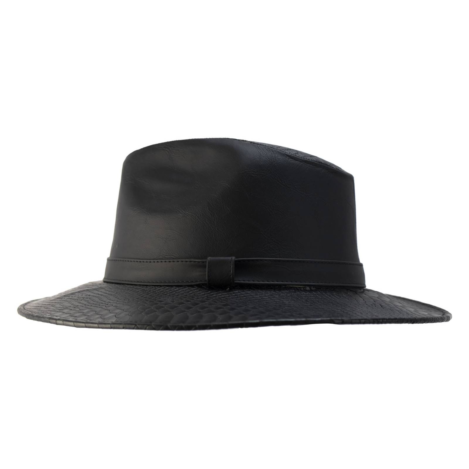 Sombrero Unisex Negro Vinipiel Snake Sintetico Indiana M Nueva Imagen