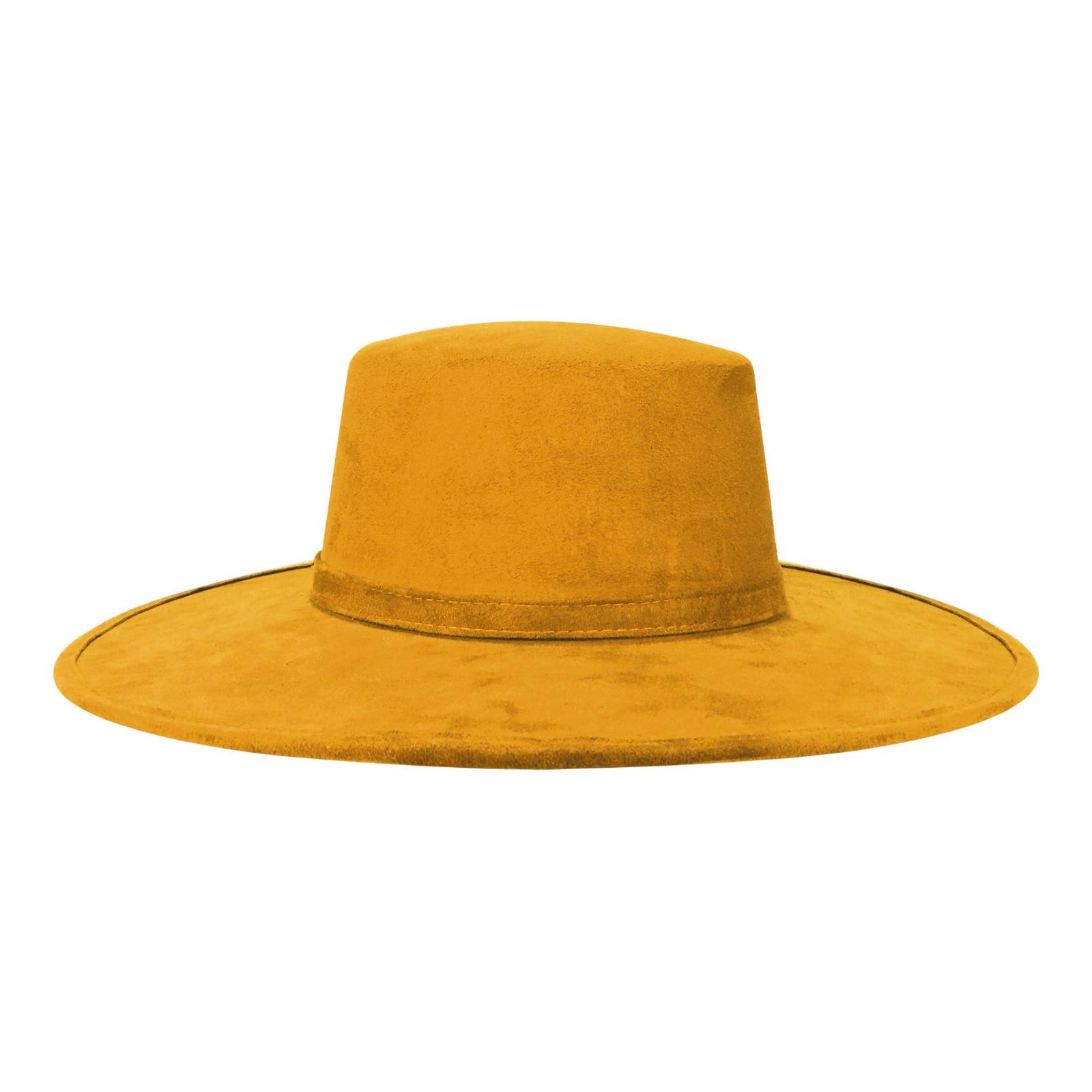 Sombrero Unisex Mostaza Gamuzina Gamuza Sintética Cordobesa M Nueva Imagen