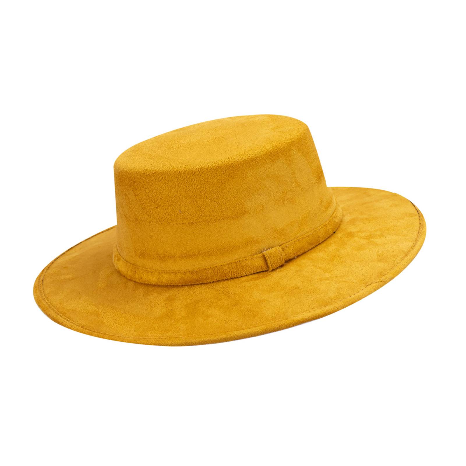 Sombrero Unisex Mostaza Gamuzina Gamuza Sintética Cordobesa M Nueva Imagen