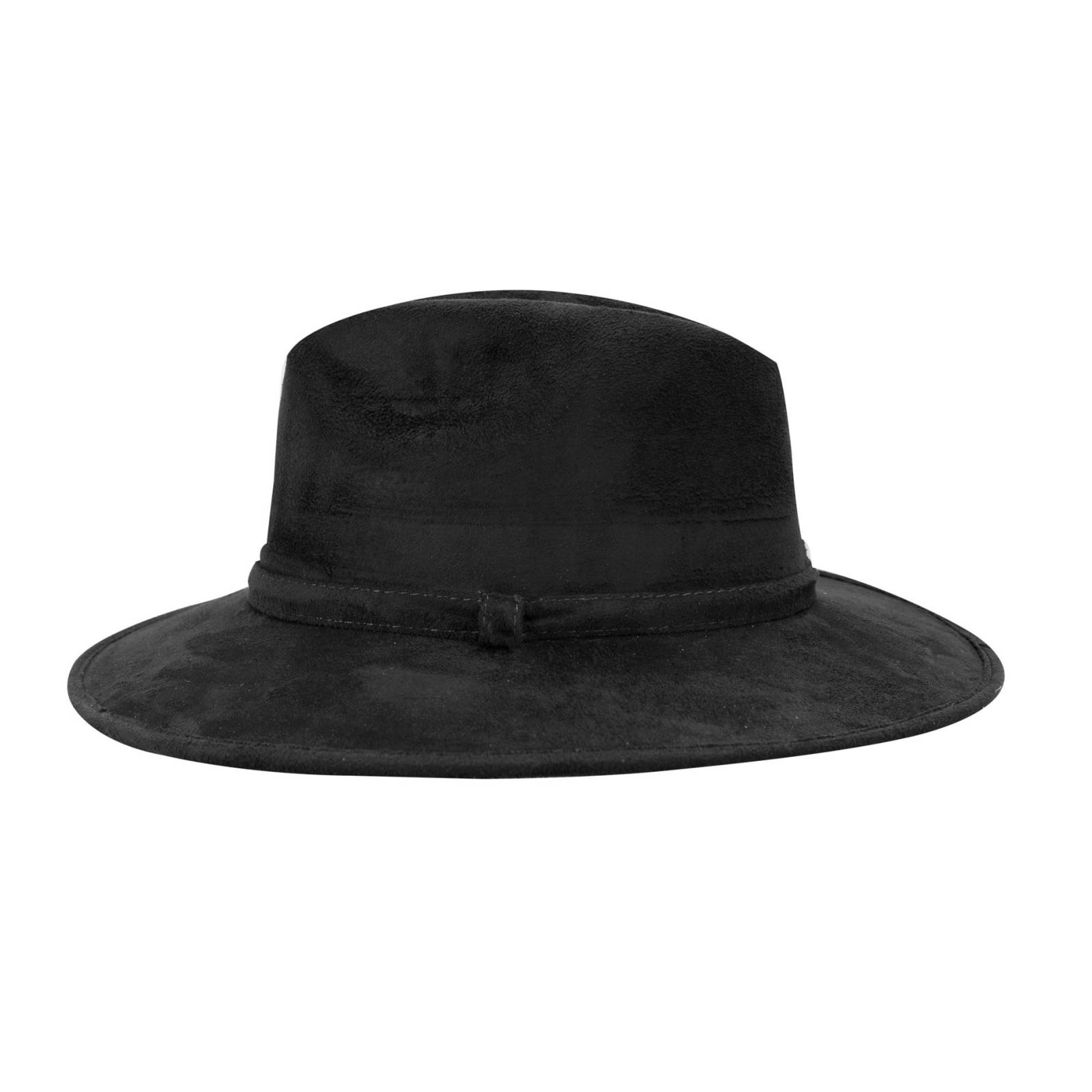 Sombrero Unisex Negro Gamuzina Gamuza Indiana "S" Nueva Imagen