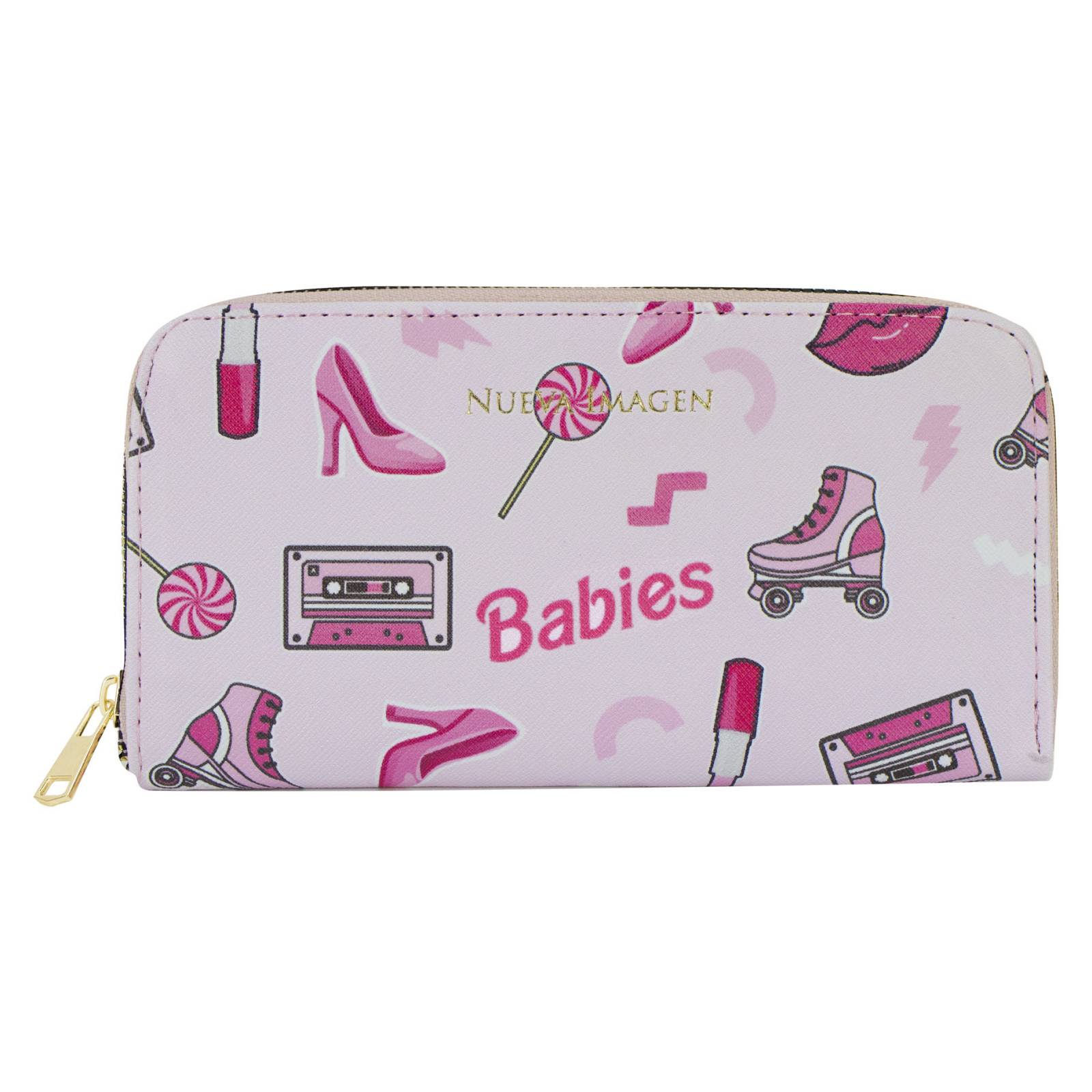 Cartera Para Dama Rosa Babies Sintetico Est.3 Nueva Imagen