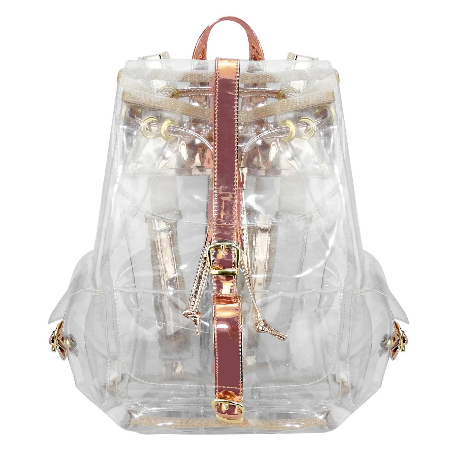 Mochila Para Mujer Oro Rosado Cristal Sintético Pandora Nueva Imagen