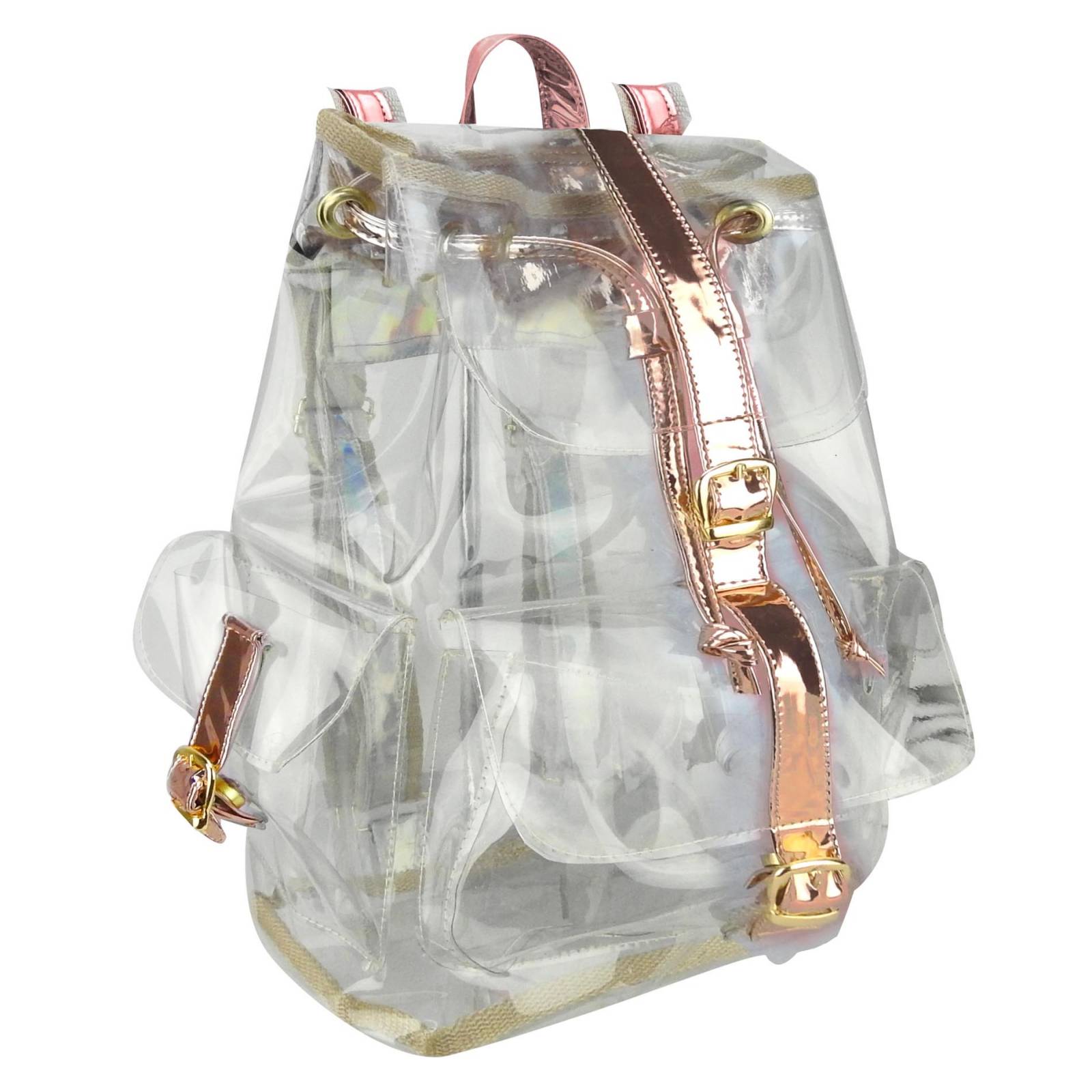 Mochila Para Mujer Oro Rosado Cristal Sintético Pandora Nueva Imagen