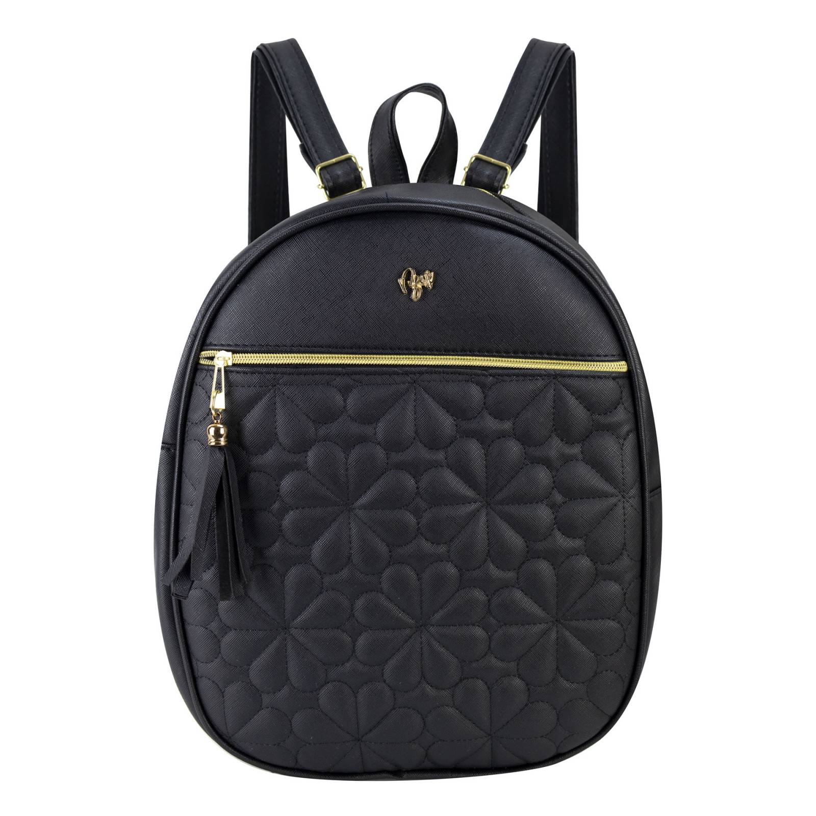 Mochila Para Dama Negro Dapra Flor Sintetico Bety Nueva Imagen