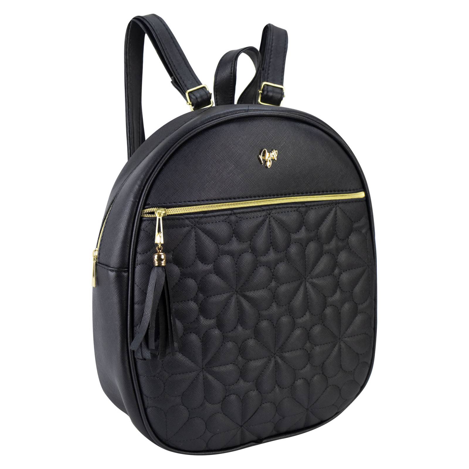 Mochila Para Dama Negro Dapra Flor Sintetico Bety Nueva Imagen