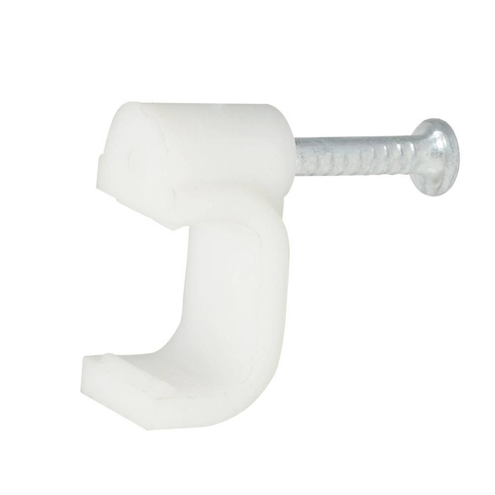 Grapa para cable dúplex 8 mm blanco 20 piezas Surtek GRAD8 